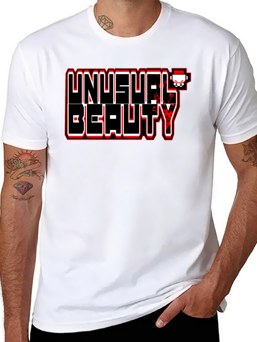 Unusual Beauty Graphic Tee - Bold Statement Shirt