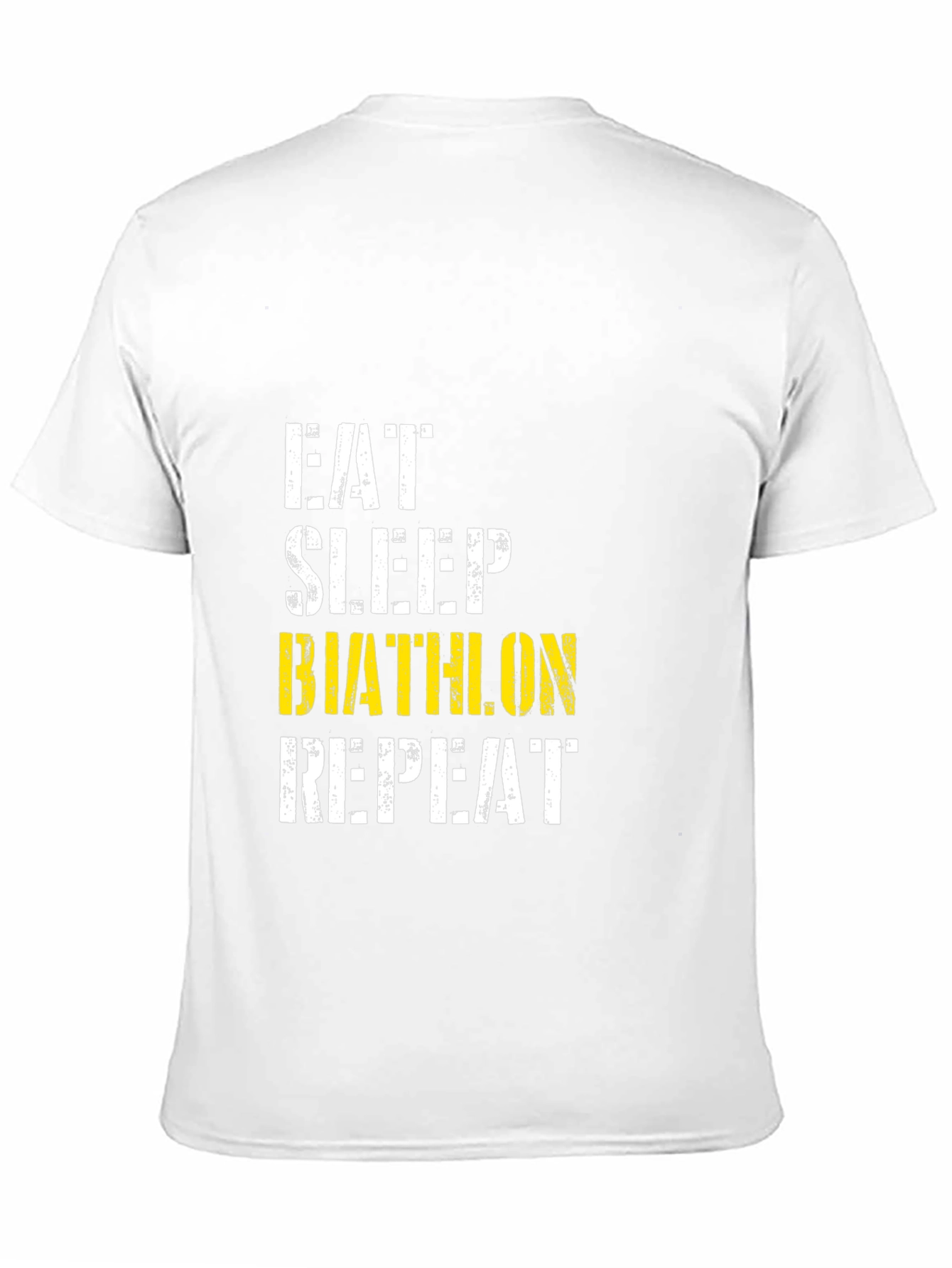 Eat Sleep Biathlon Repeat Black Graphic Tee