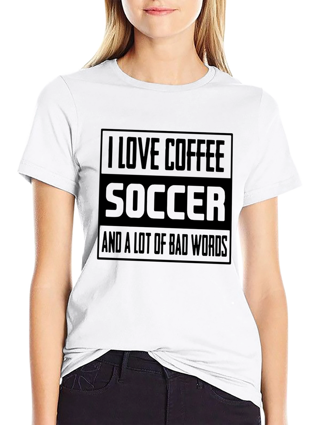 I Love Coffee Soccer & Bad Words T-Shirt