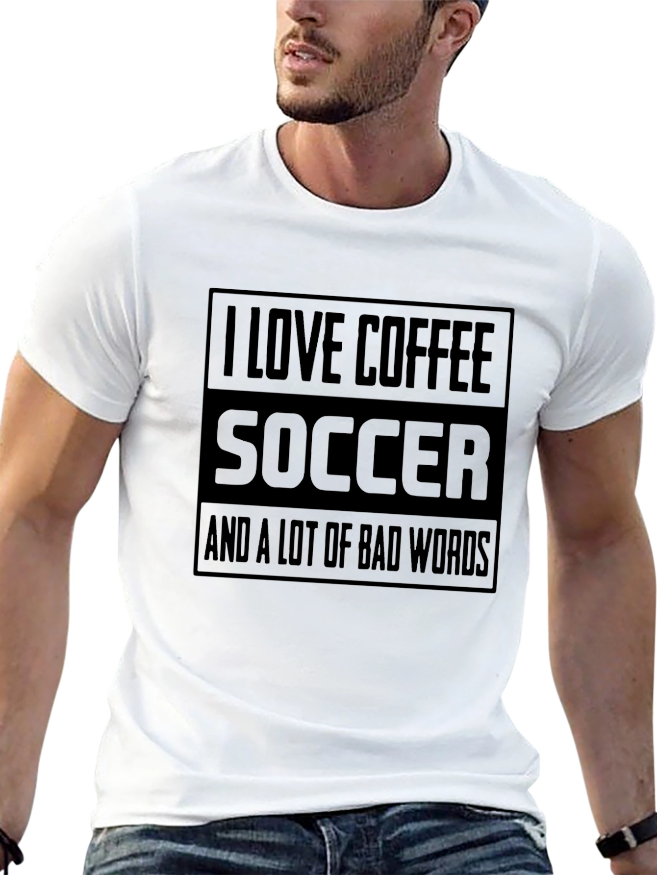 I Love Coffee Soccer & Bad Words T-Shirt