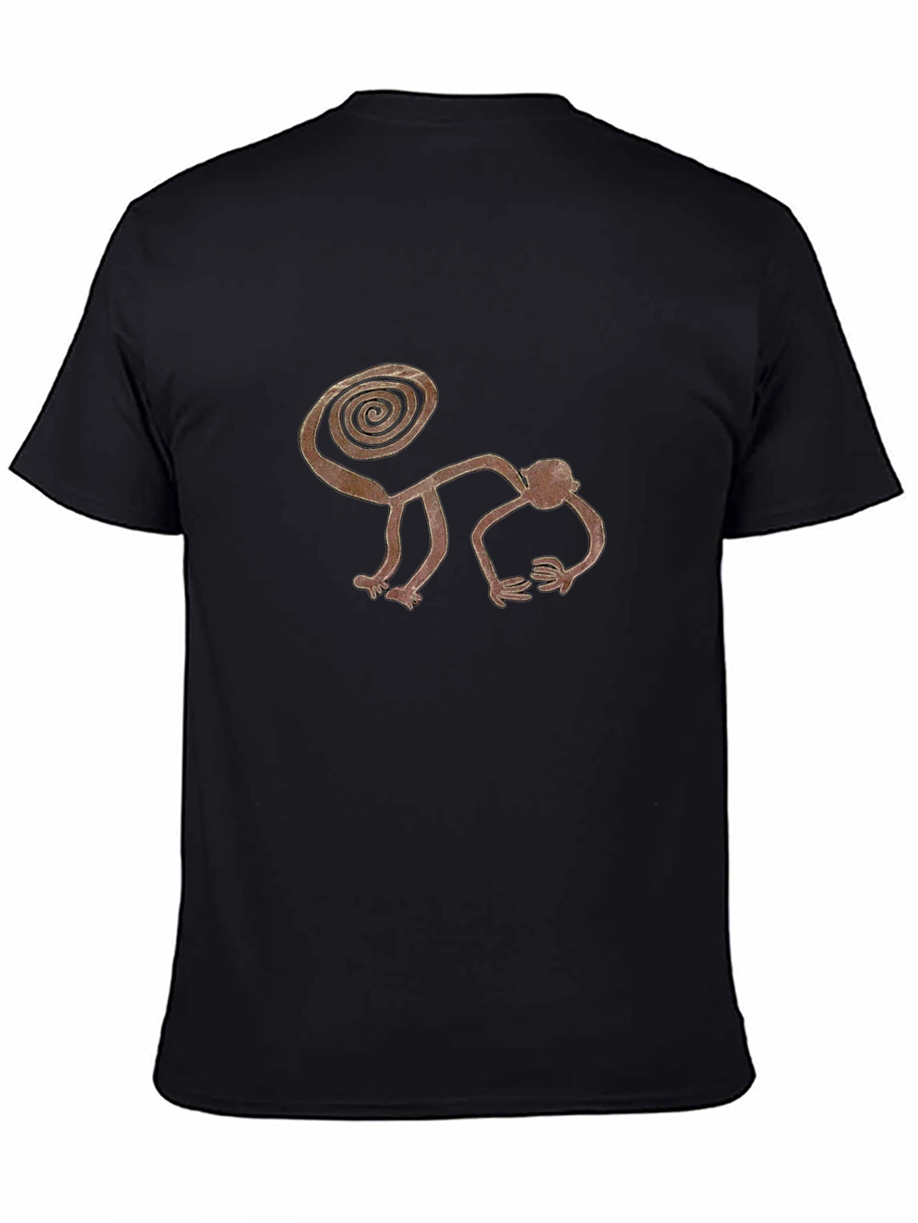 Stylized Monkey Graphic Tee - Casual Black T-Shirt