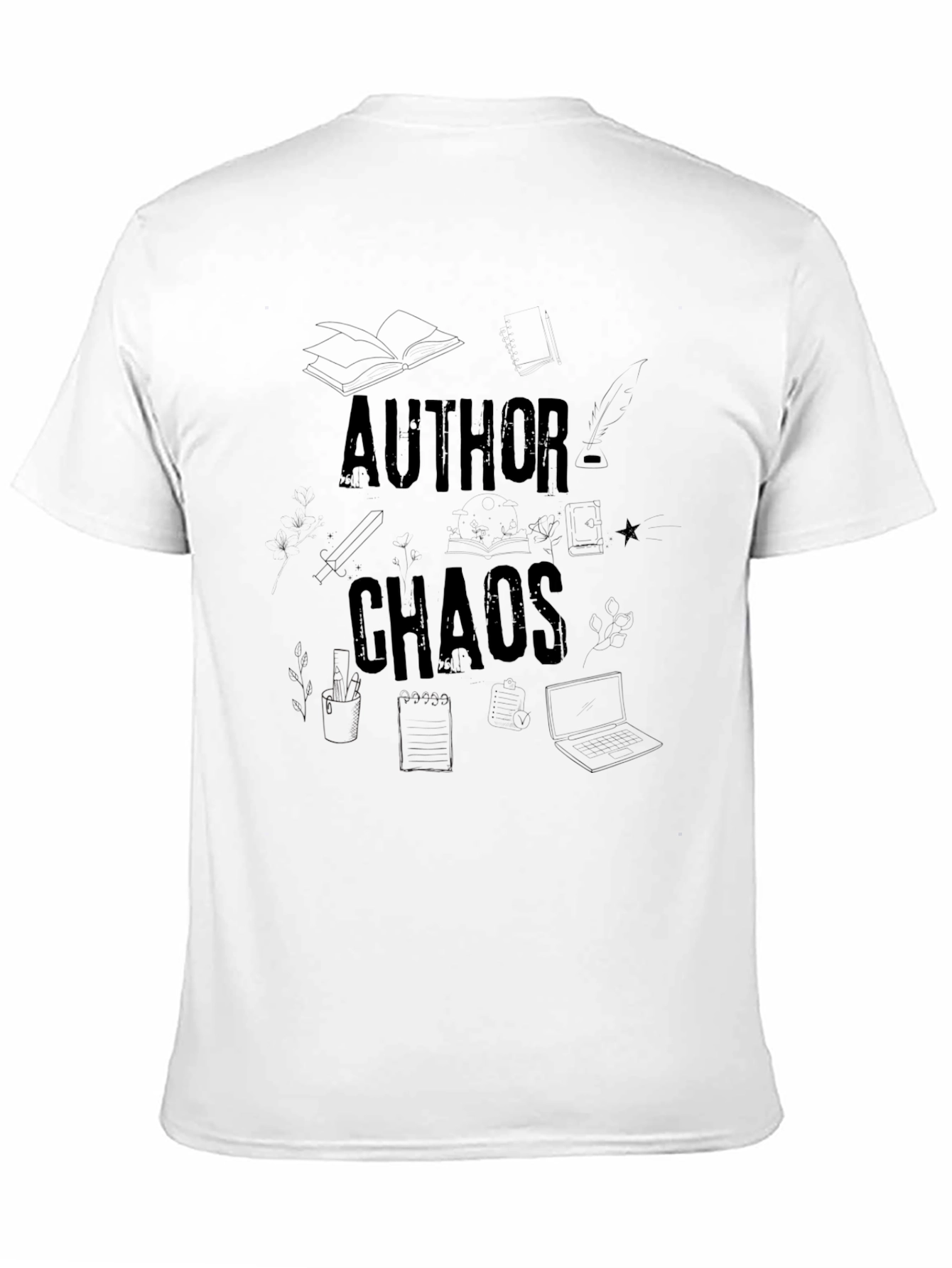 Author Chaos Black Graphic Tee