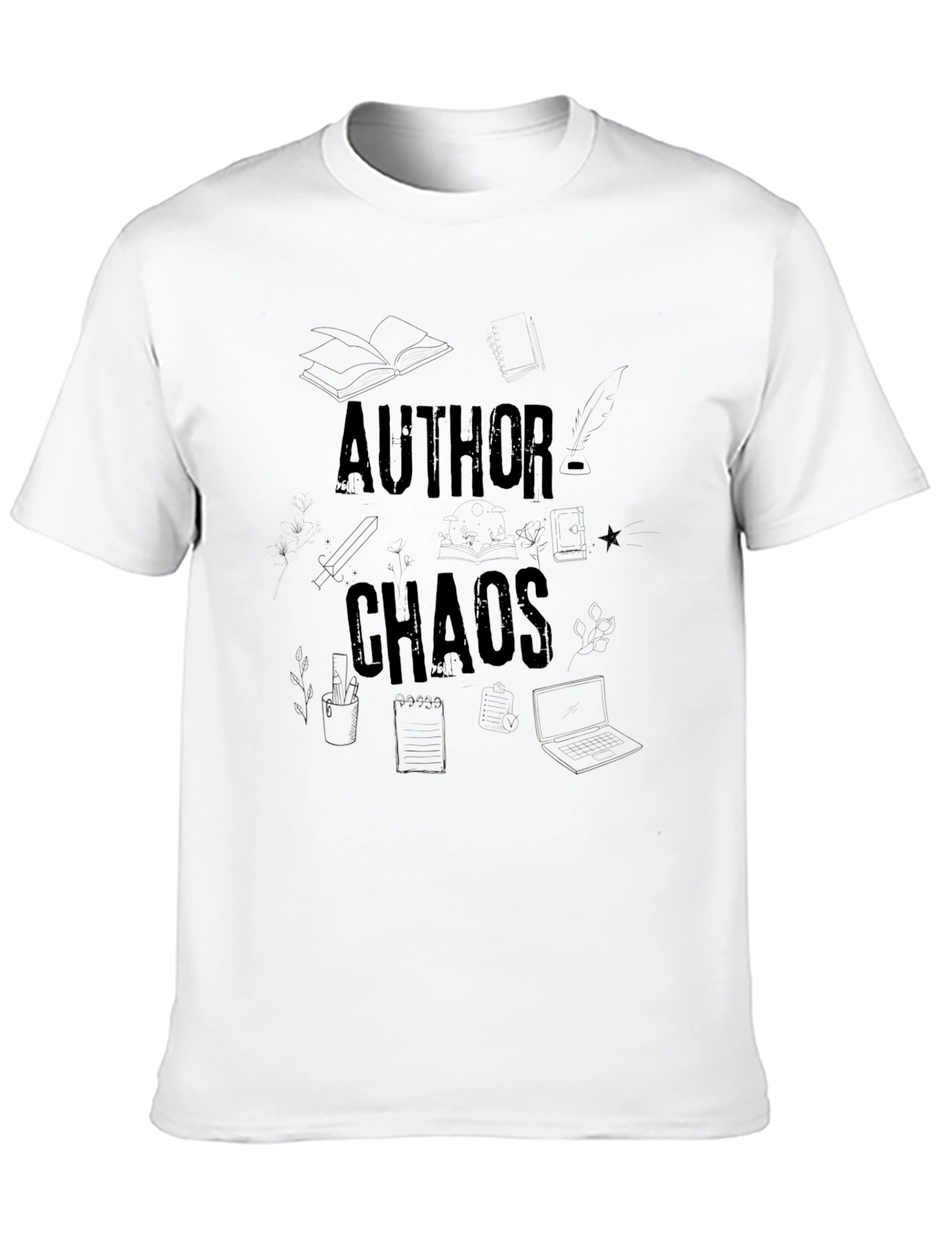 Author Chaos Black Graphic Tee