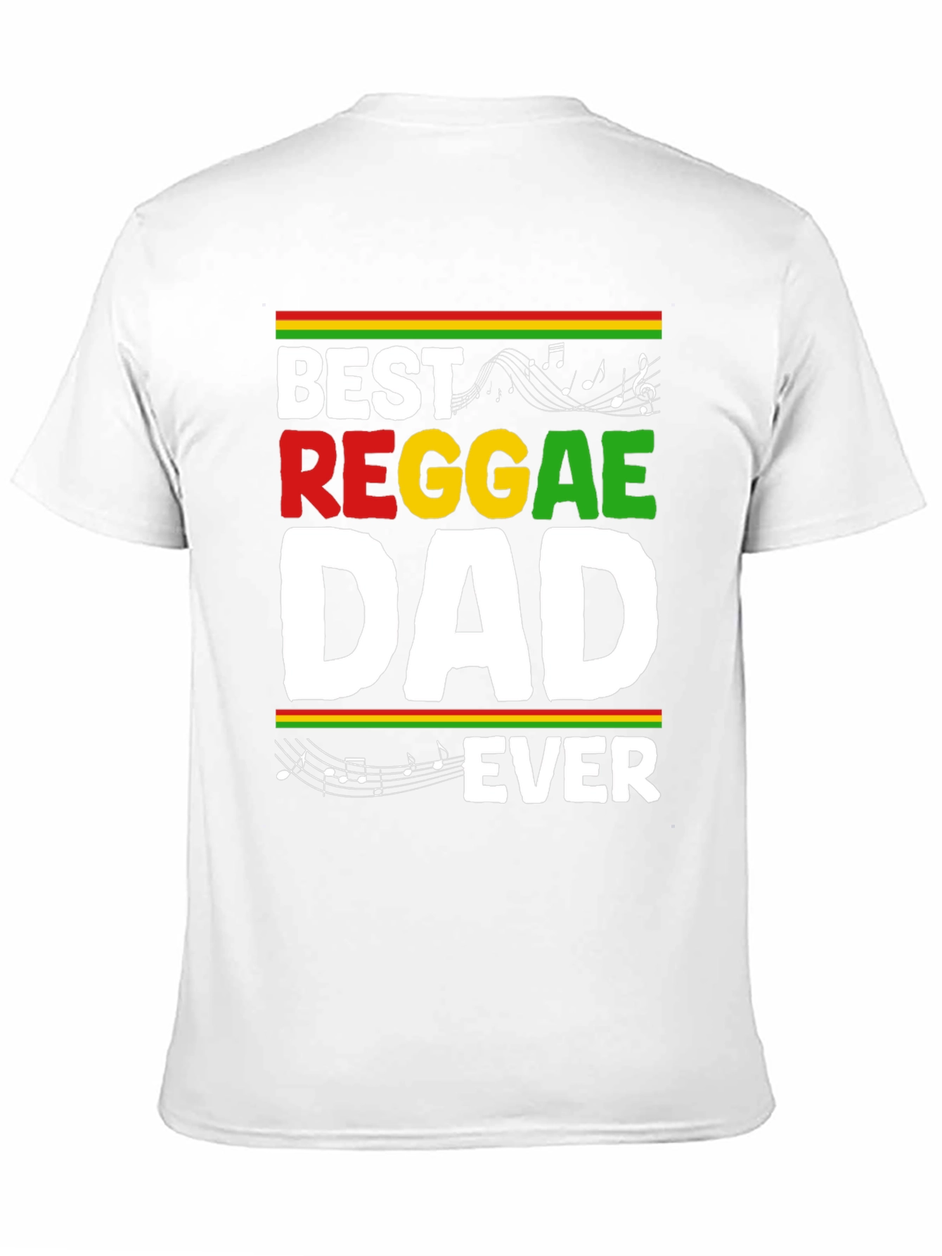 Best Reggae Dad Ever Black Graphic T-Shirt