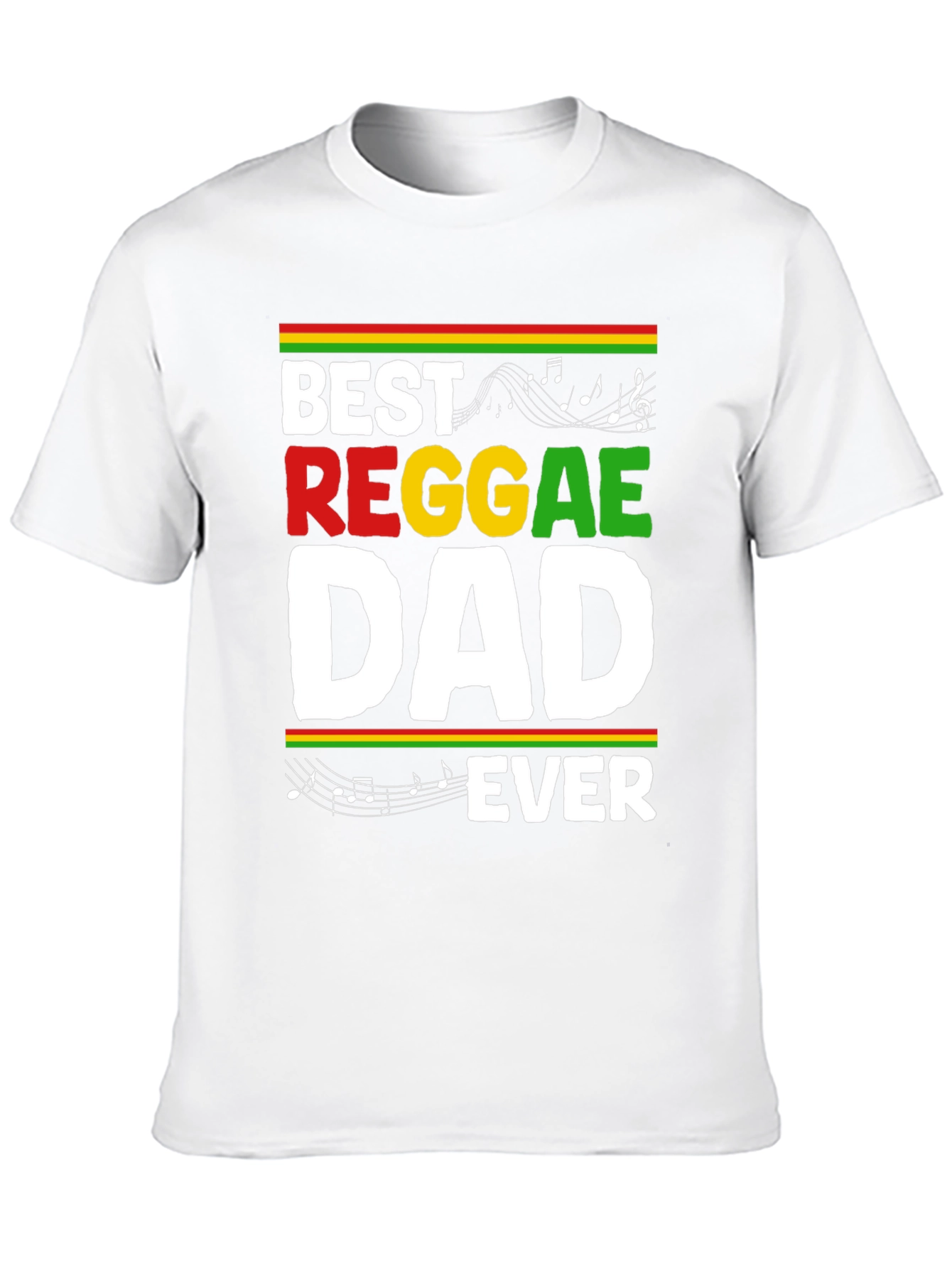 Best Reggae Dad Ever Black Graphic T-Shirt