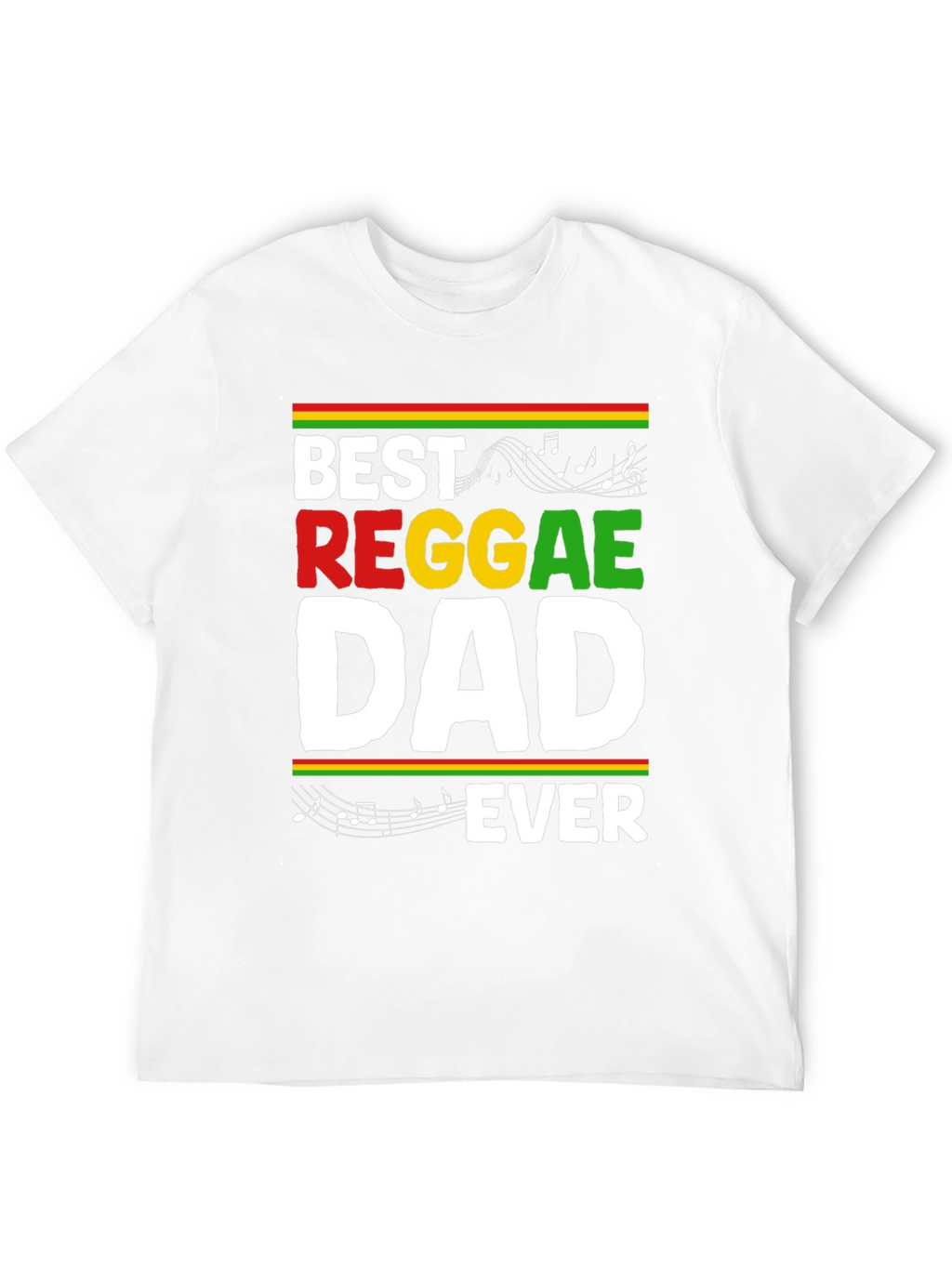Best Reggae Dad Ever Black Graphic T-Shirt