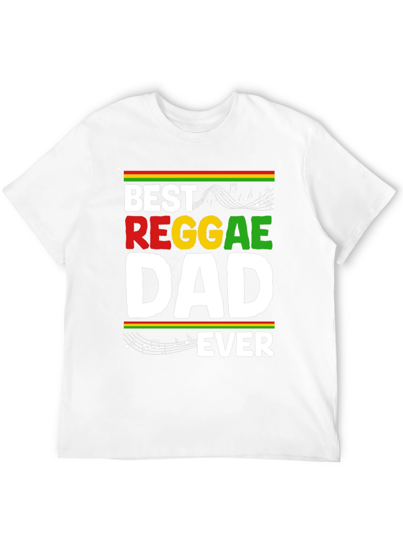 Best Reggae Dad Ever Black Graphic T-Shirt