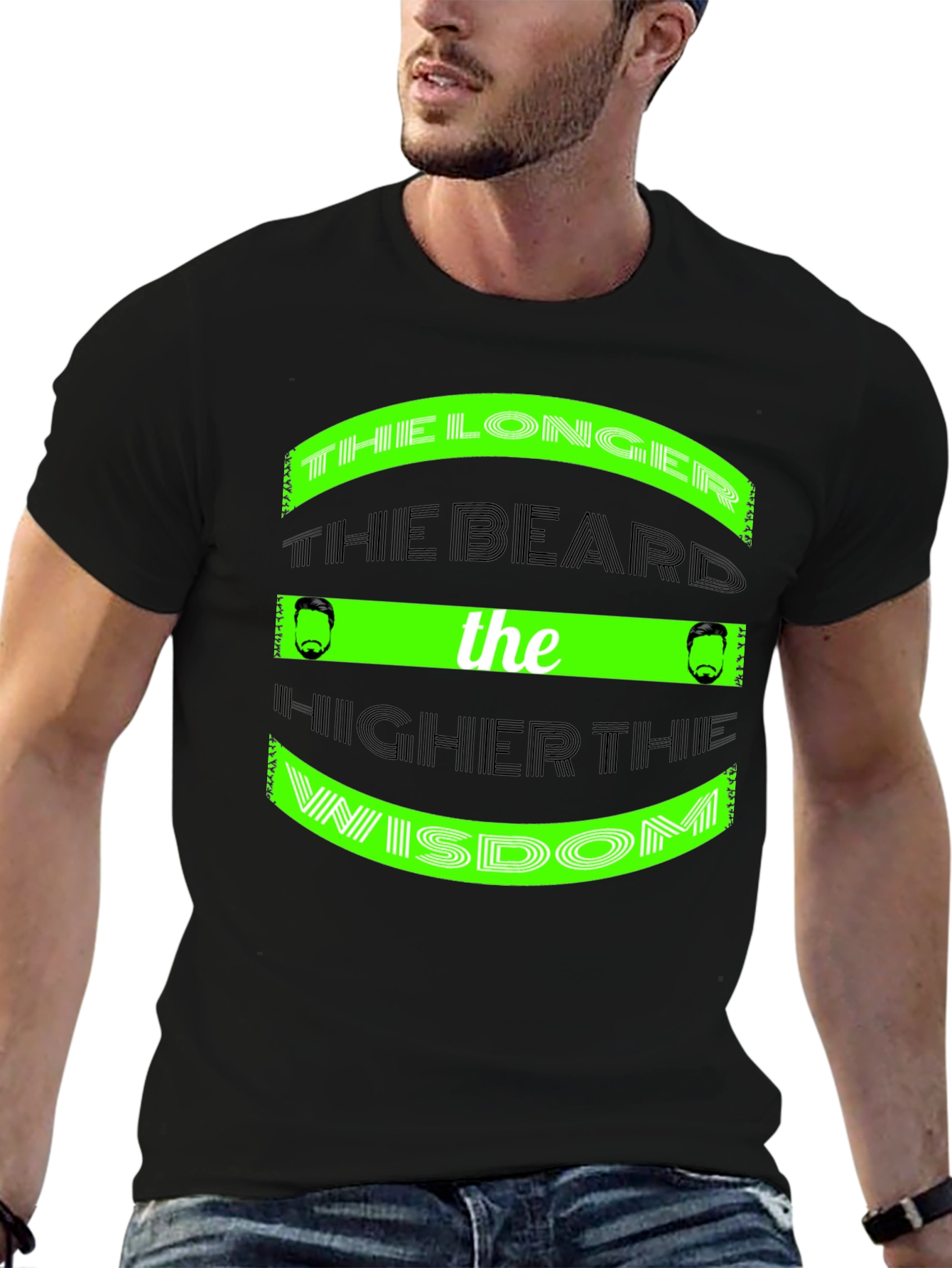Beard Wisdom T-Shirt - Longer the Beard Higher the Wisdom