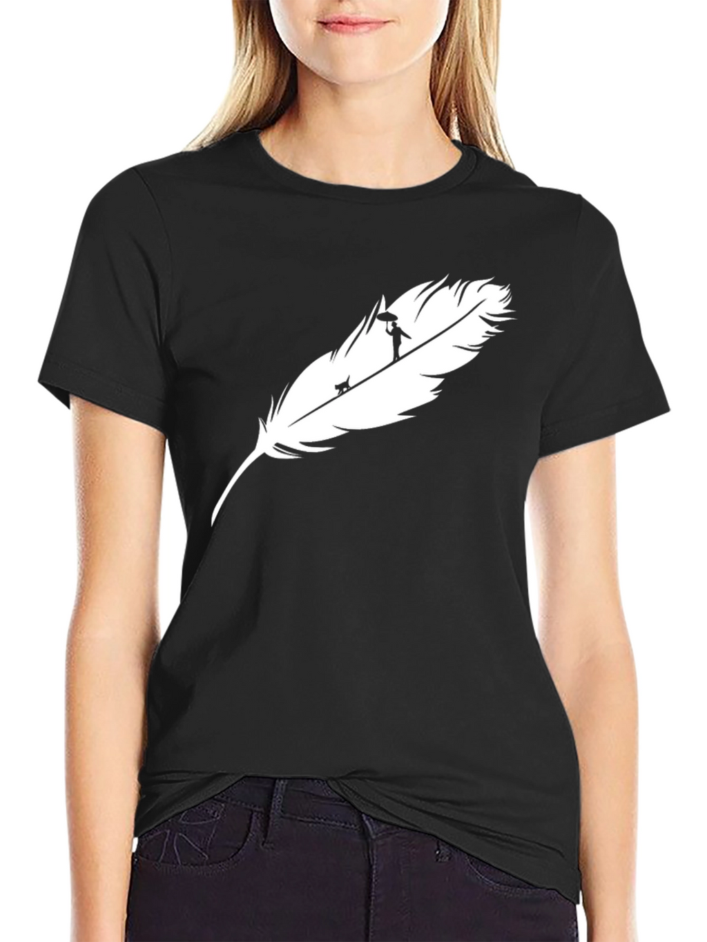 Feather Silhouette Graphic Tee