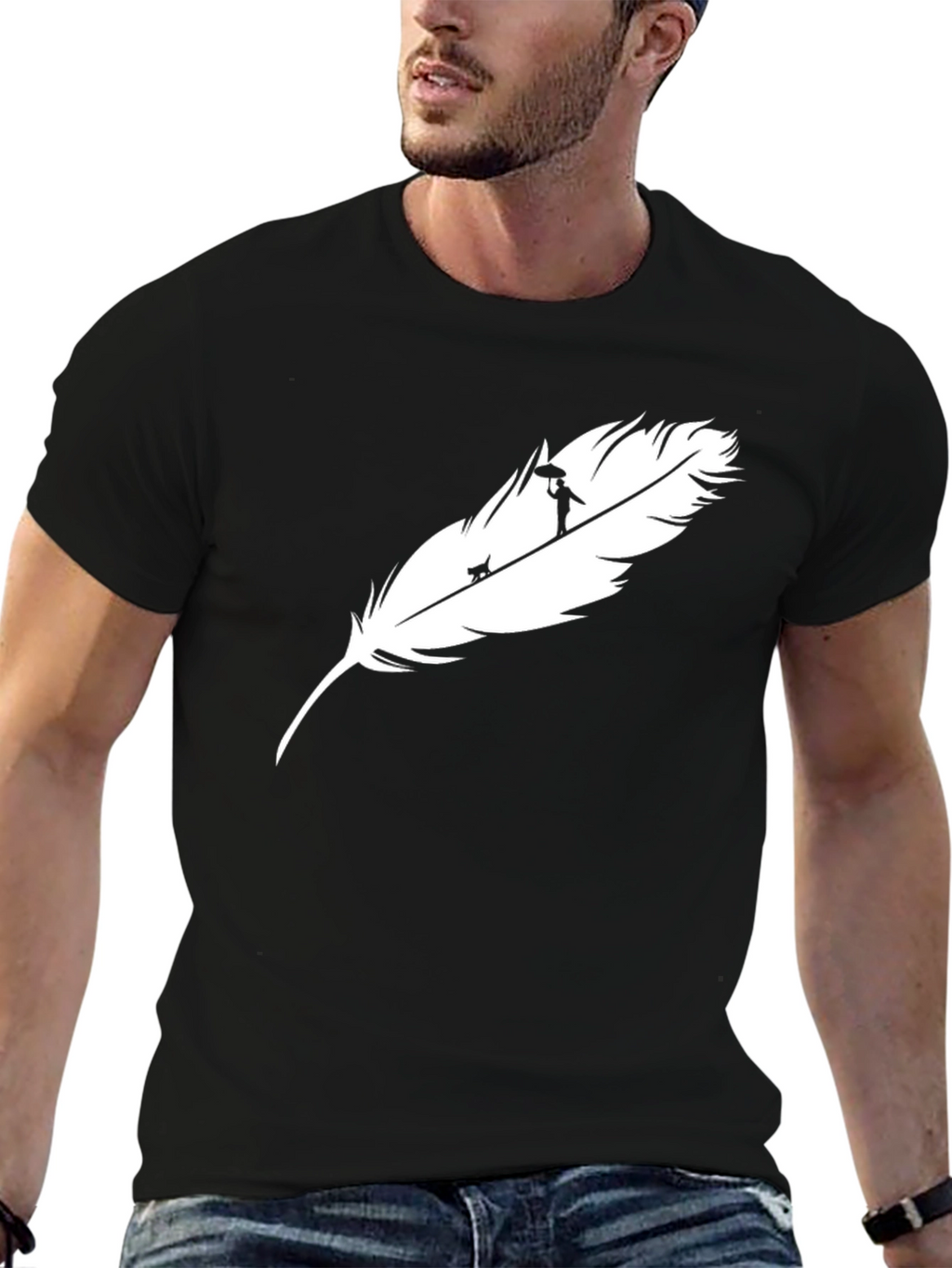 Feather Silhouette Graphic Tee