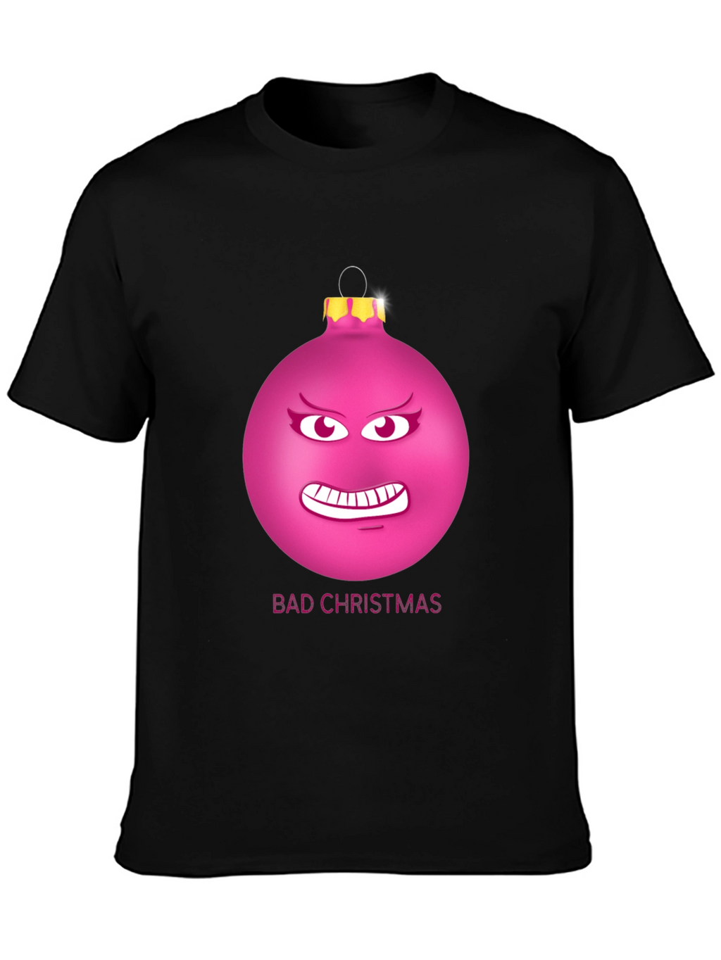 Bad Christmas Ornament Funny Graphic T-Shirt