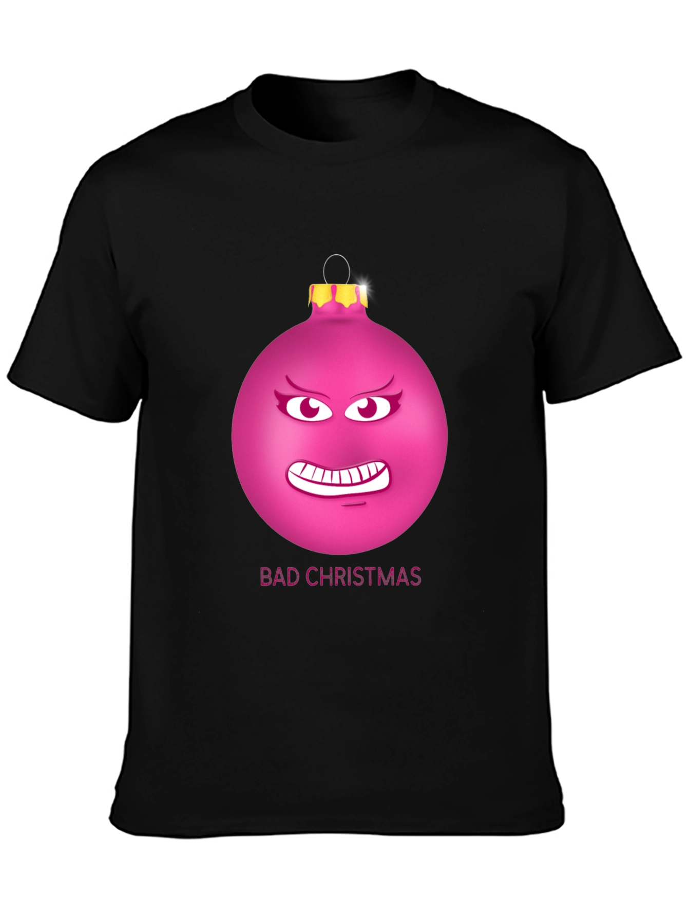 Bad Christmas Ornament Funny Graphic T-Shirt
