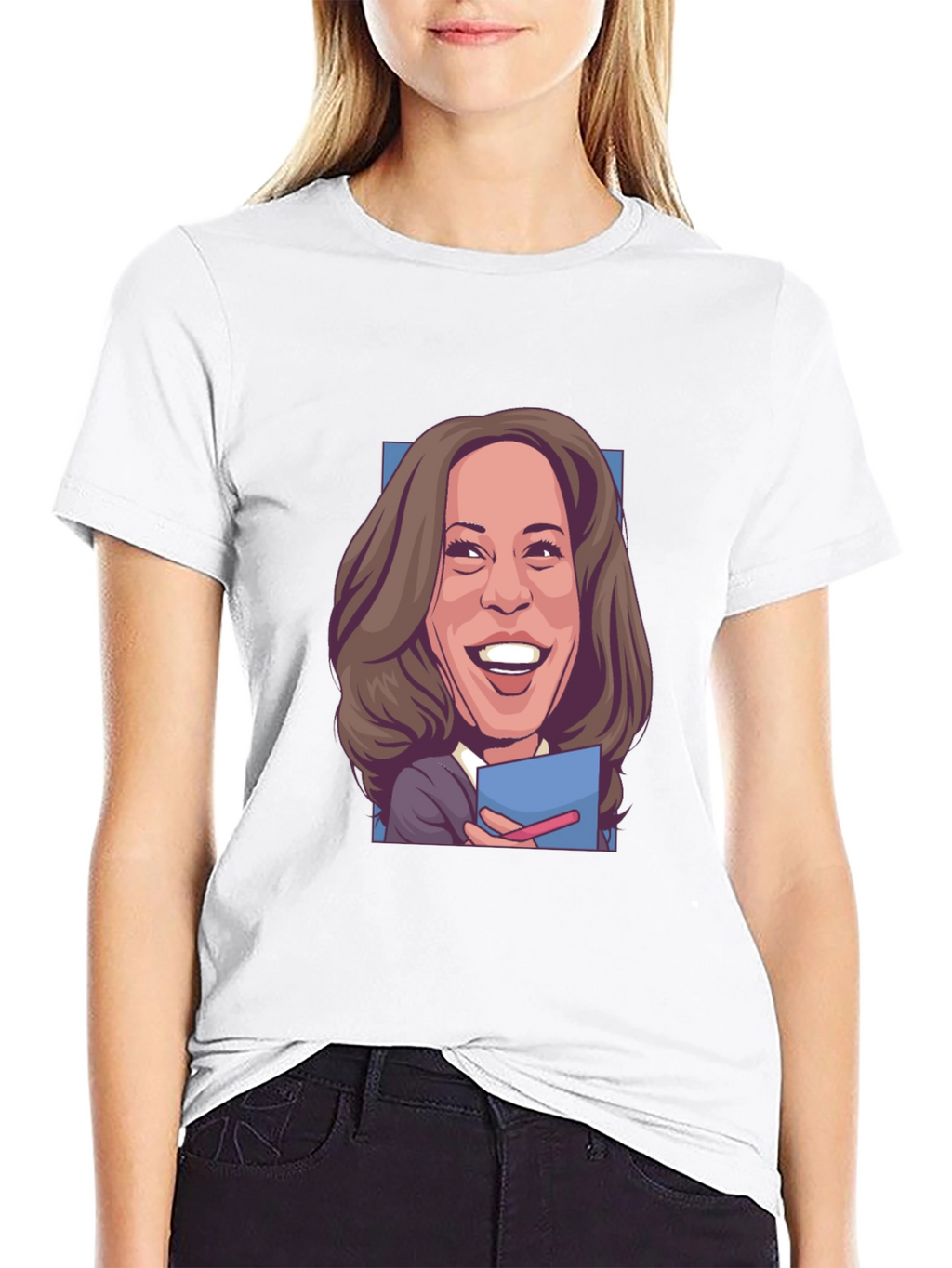 Kamala Harris Cartoon Graphic T-Shirt