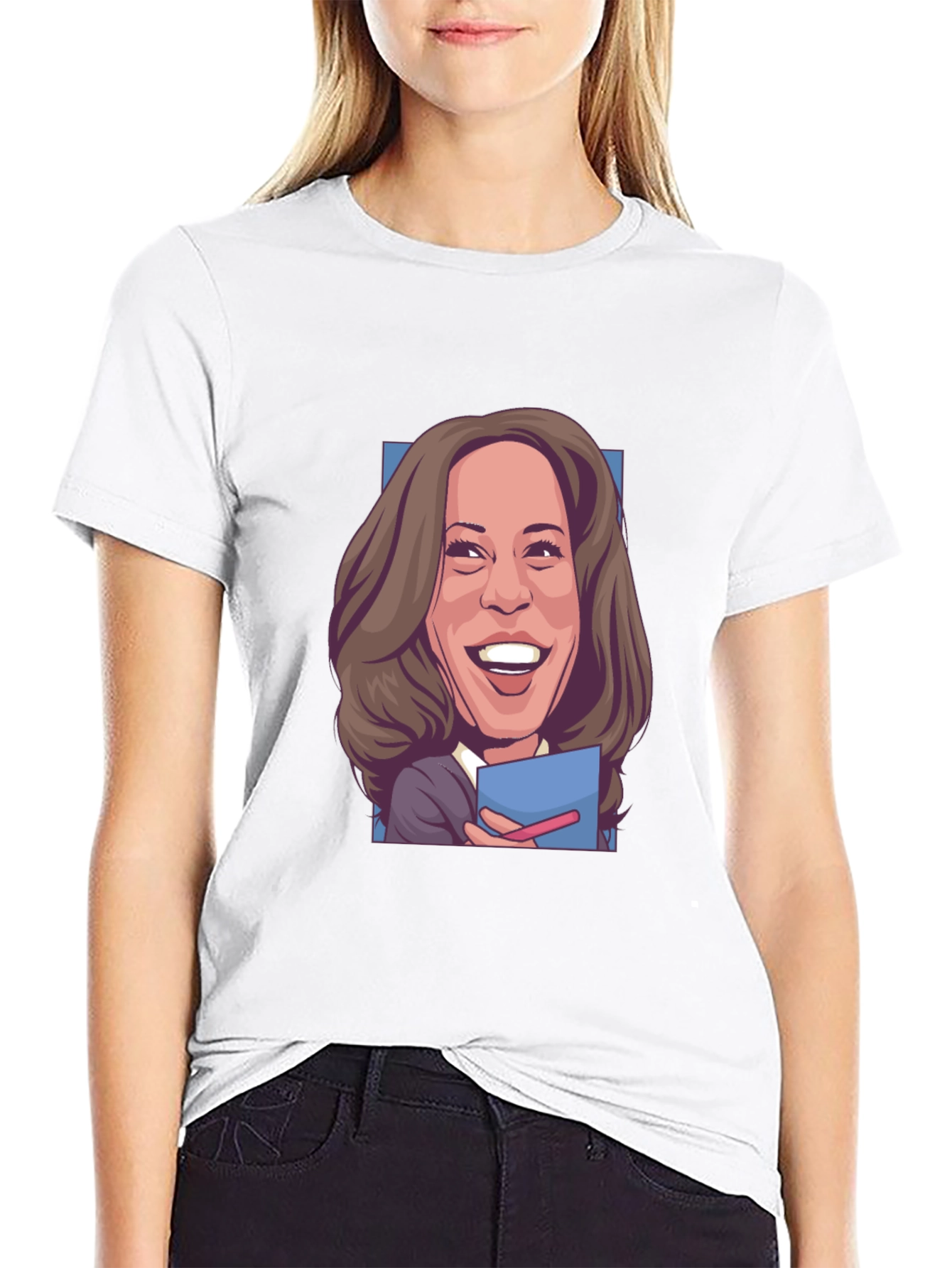 Kamala Harris Cartoon Graphic T-Shirt