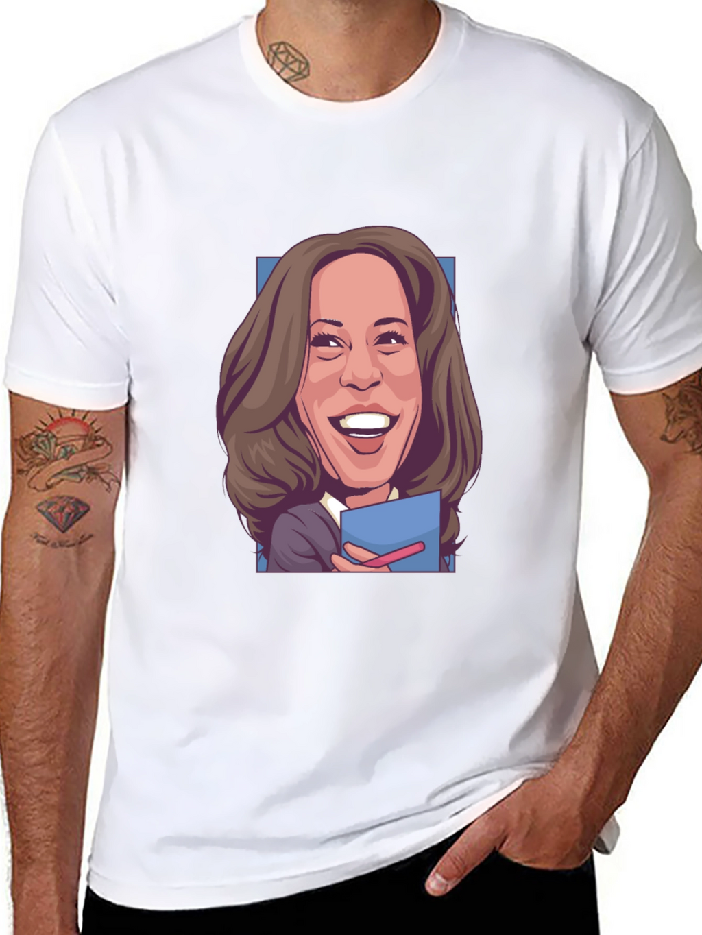 Kamala Harris Cartoon Graphic T-Shirt