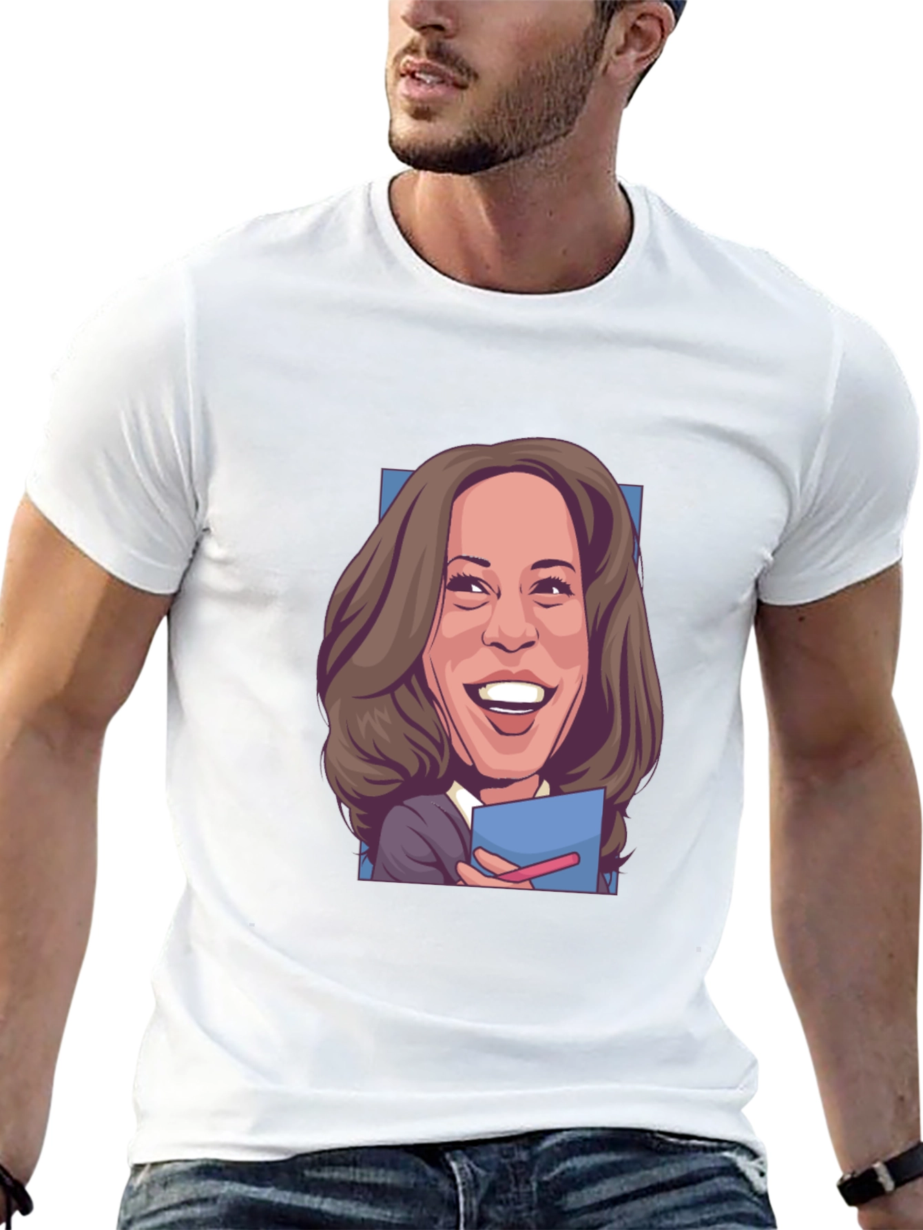 Kamala Harris Cartoon Graphic T-Shirt