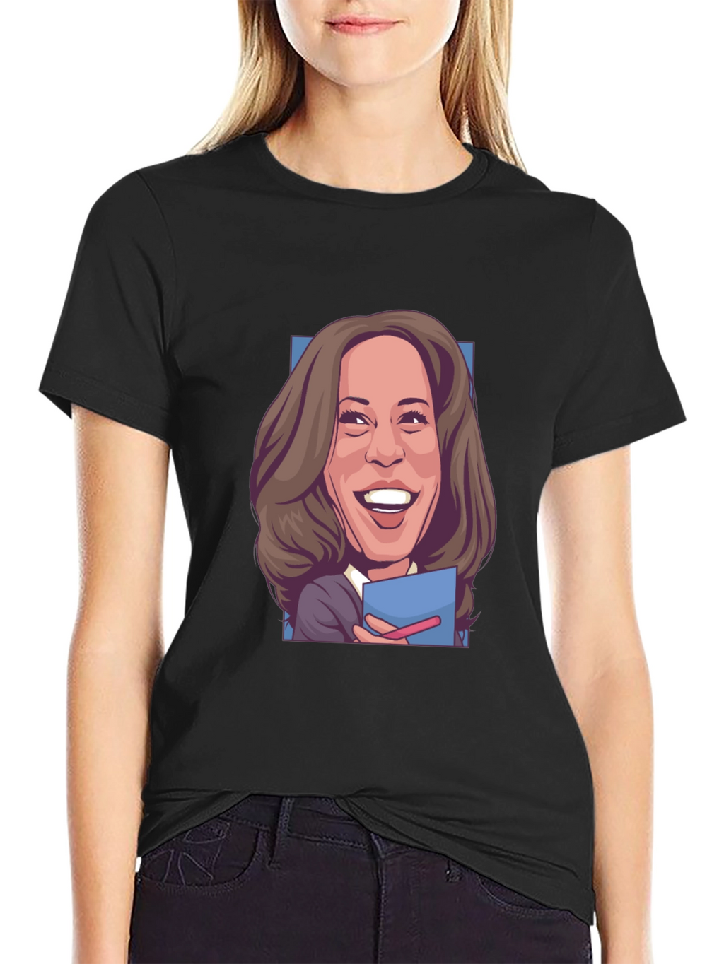 Kamala Harris Cartoon Graphic T-Shirt