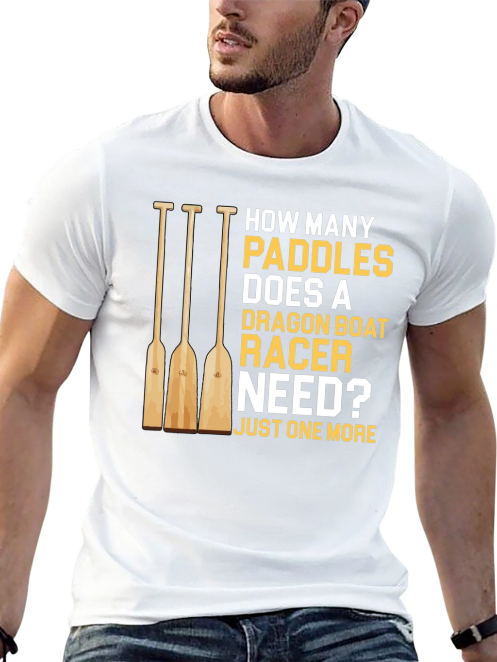 Dragon Boat Racer Paddles T-Shirt Funny Boating Tee