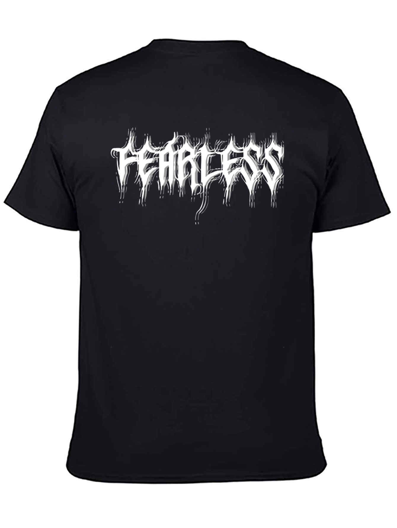 Fearless Graphic Tee - Bold Black Cotton T-Shirt