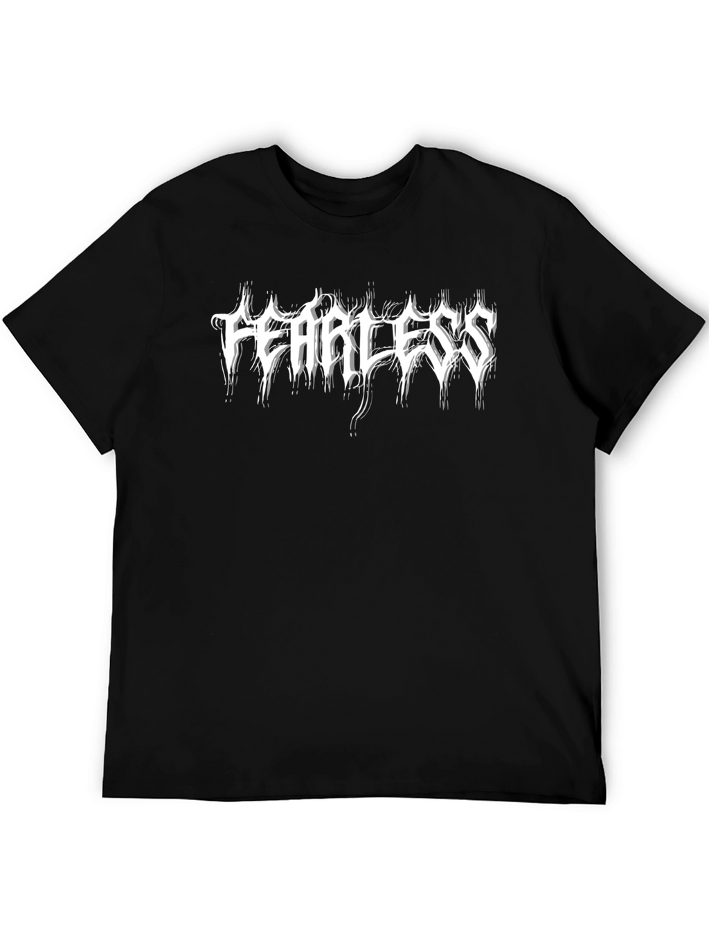 Fearless Graphic Tee - Bold Black Cotton T-Shirt
