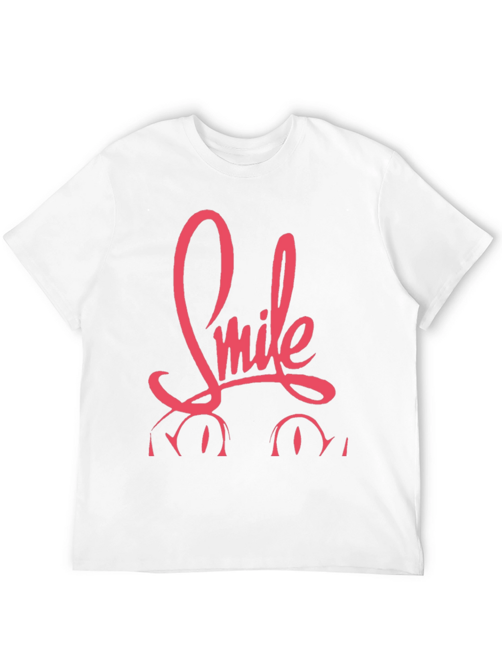 Smile Graphic Print Black Tee