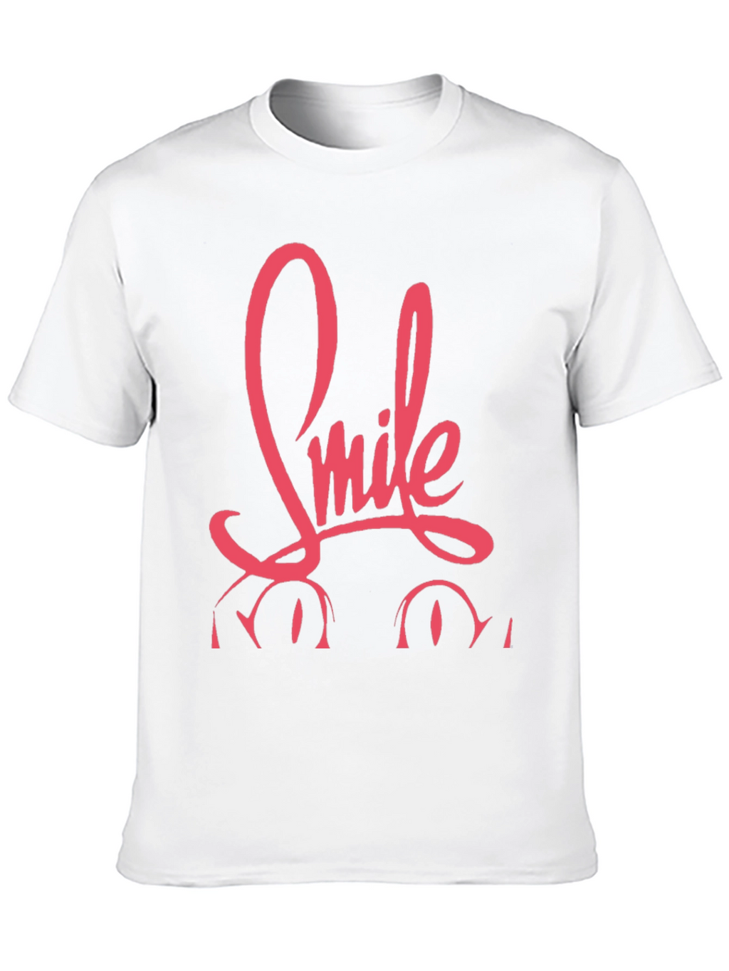 Smile Graphic Print Black Tee