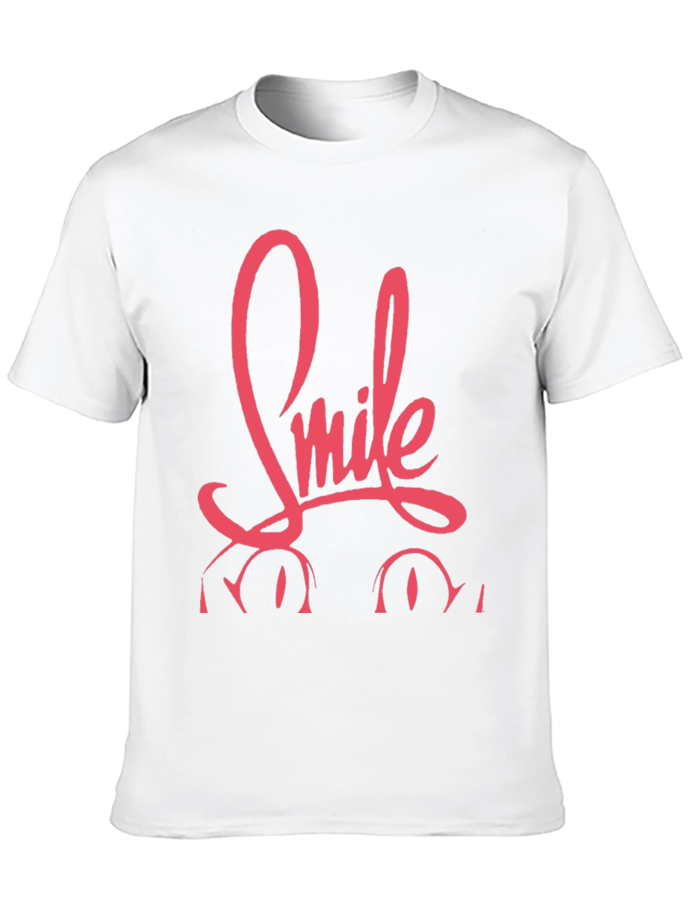 Smile Graphic Print Black Tee