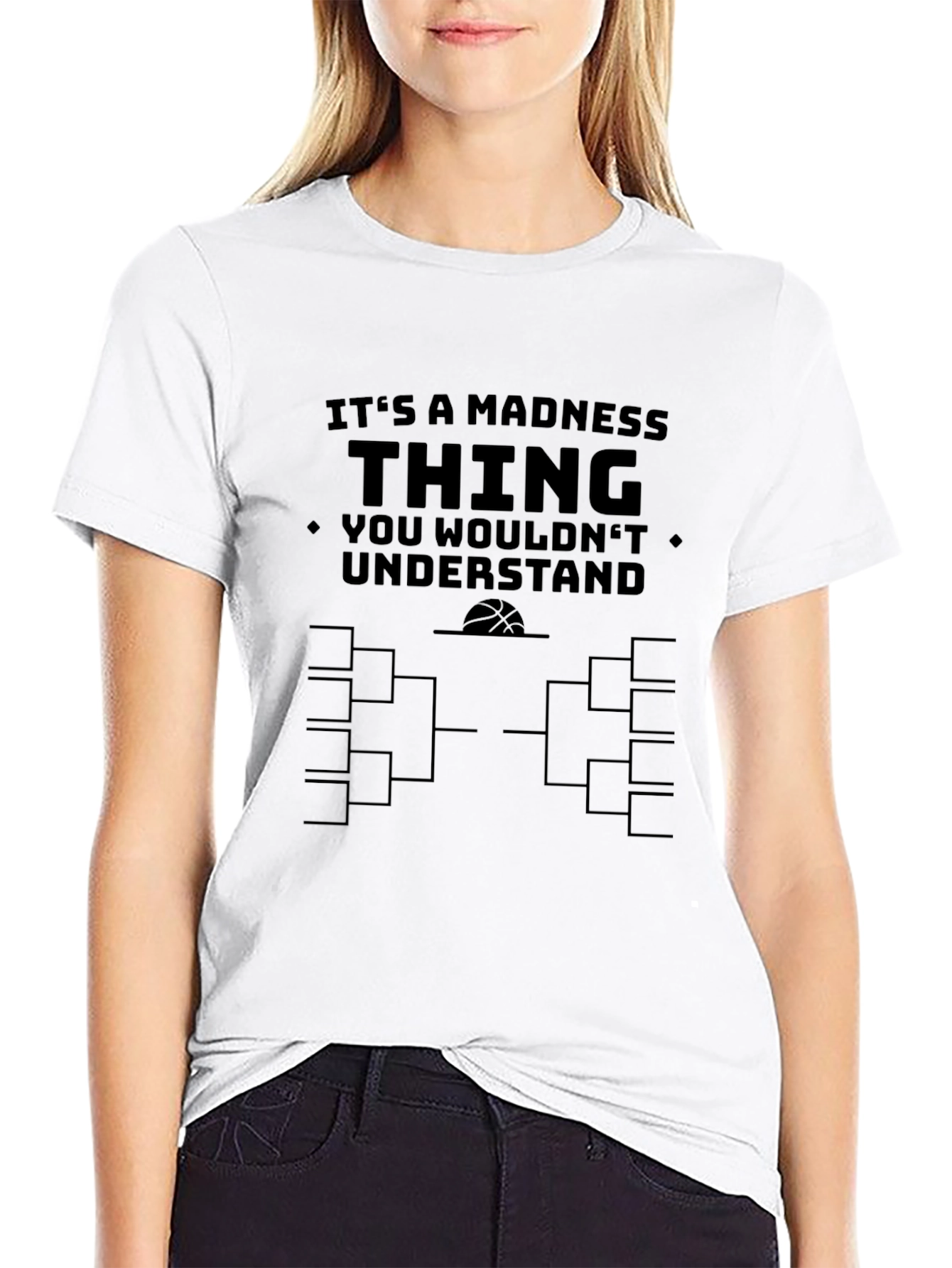 Madness Thing Tournament Bracket Black T-Shirt