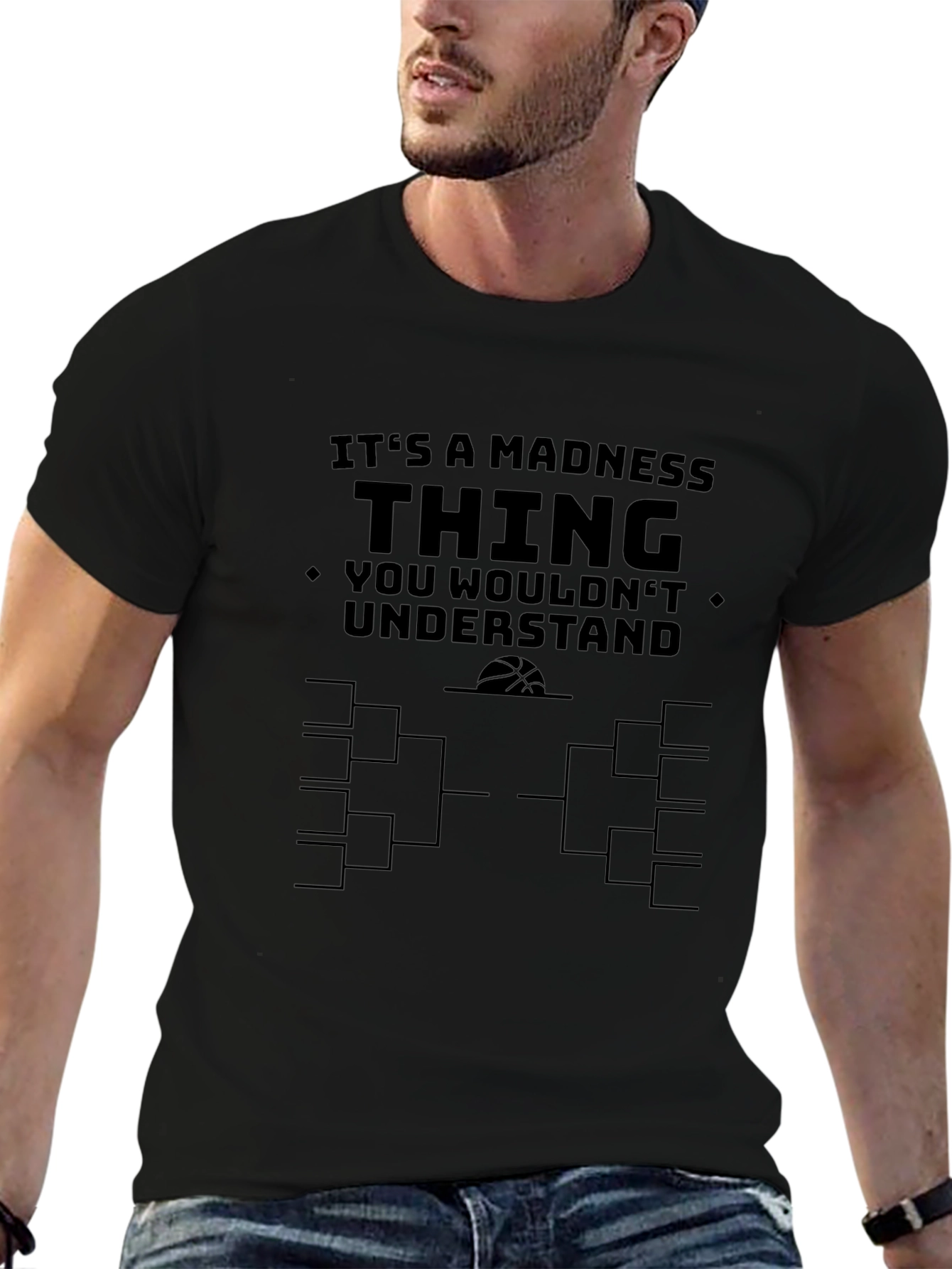 Madness Thing Tournament Bracket Black T-Shirt