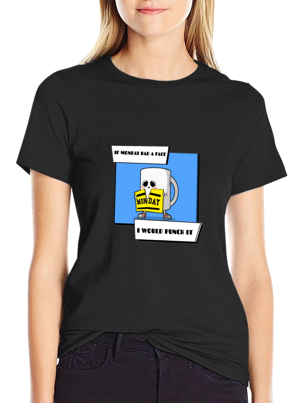 Funny Monday Coffee Mug Punch T-Shirt