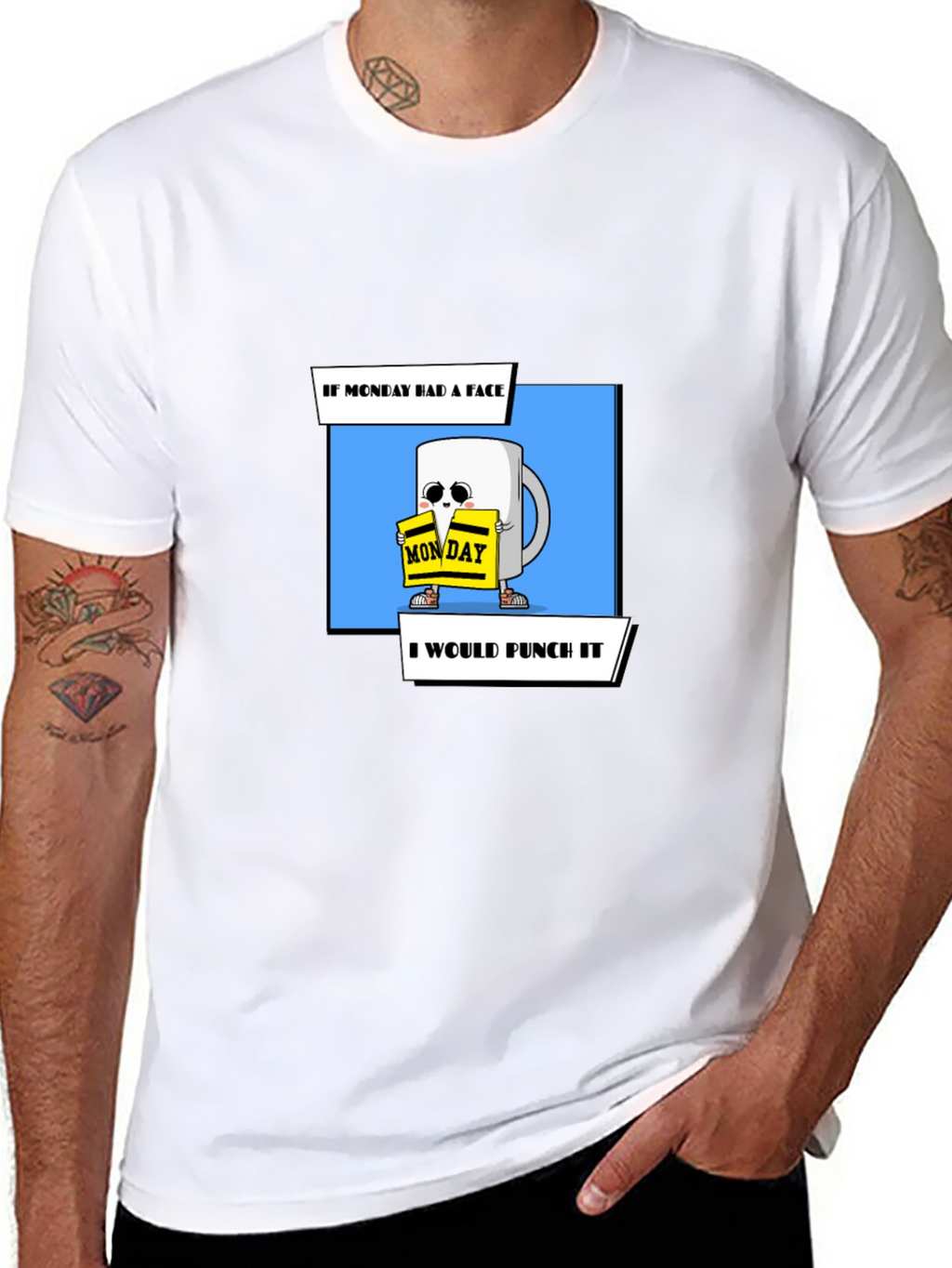Funny Monday Coffee Mug Punch T-Shirt