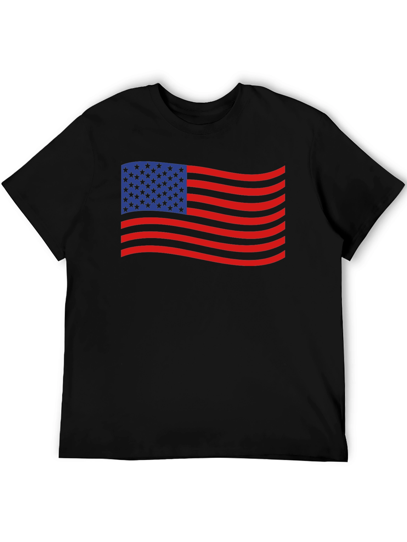 American Flag Waving T-Shirt - Patriotic USA Tee