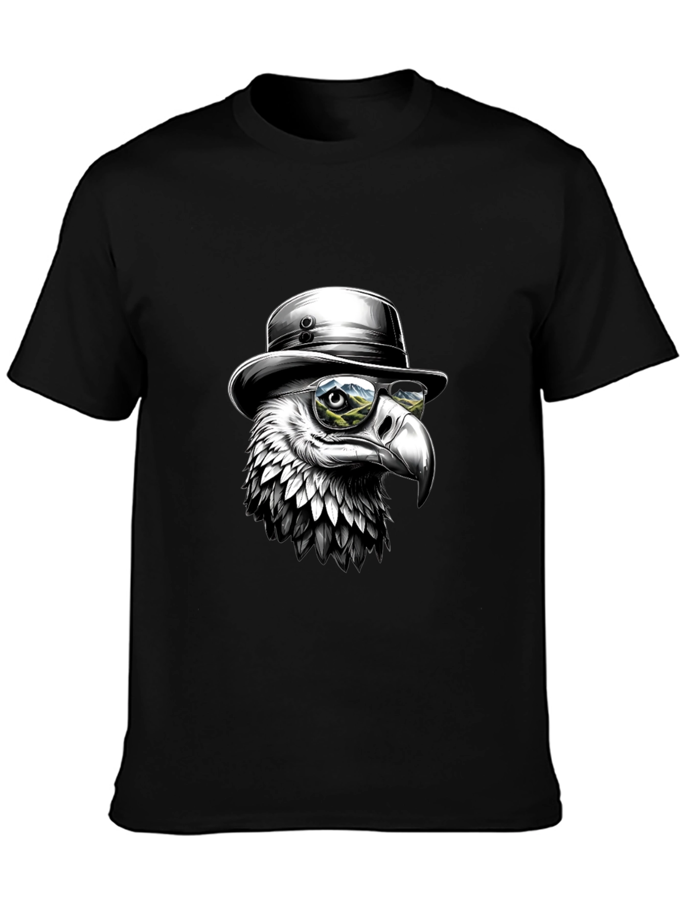 Cool Eagle T-Shirt - Bird with Hat & Glasses