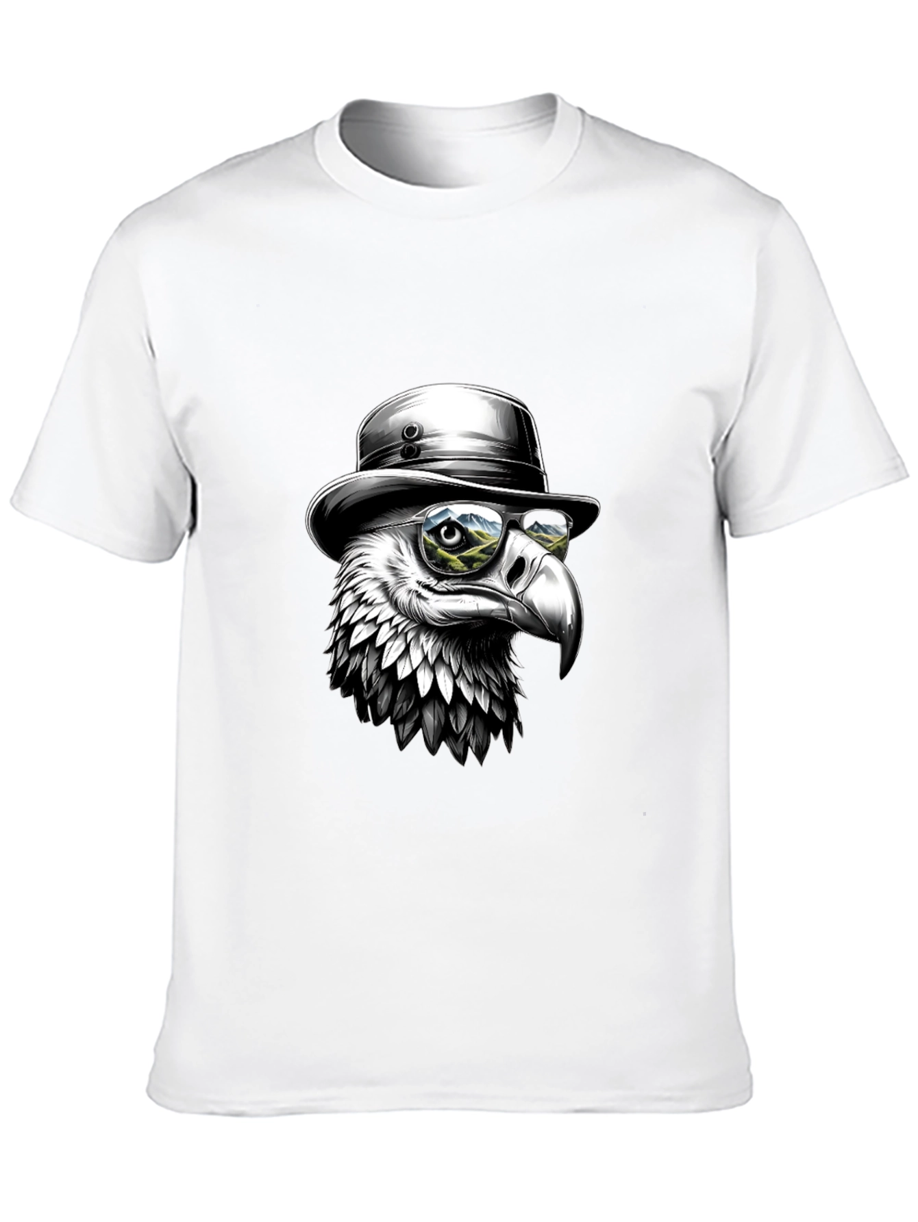 Cool Eagle T-Shirt - Bird with Hat & Glasses