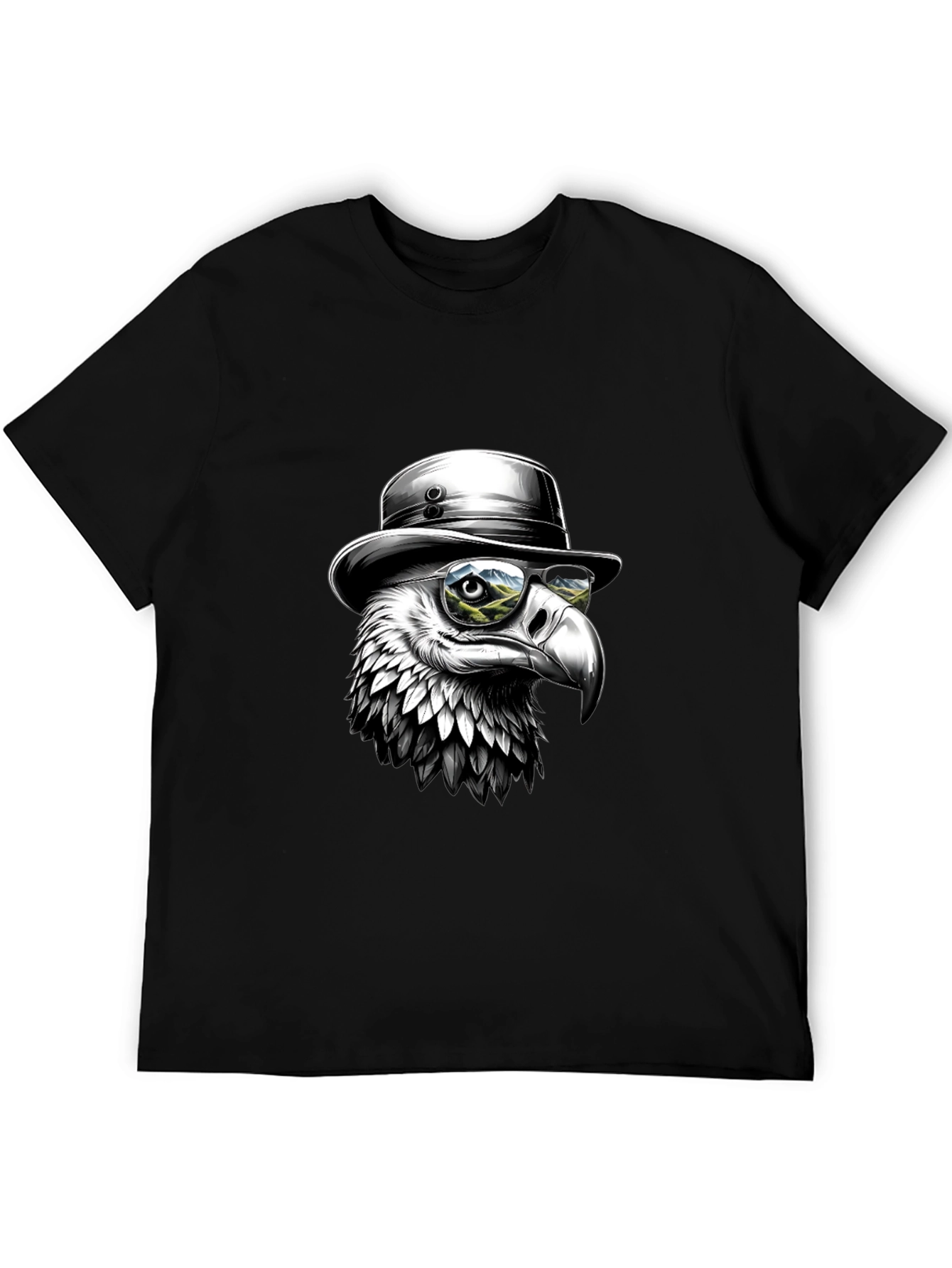 Cool Eagle T-Shirt - Bird with Hat & Glasses