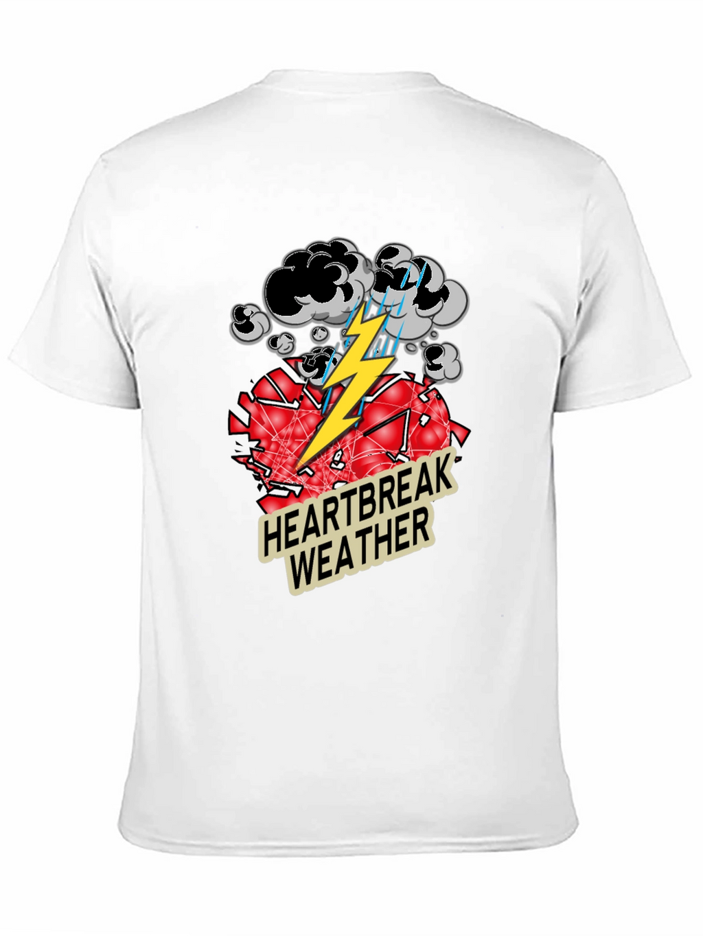 Heartbreak Weather Graphic Tee - Black Cotton T-Shirt