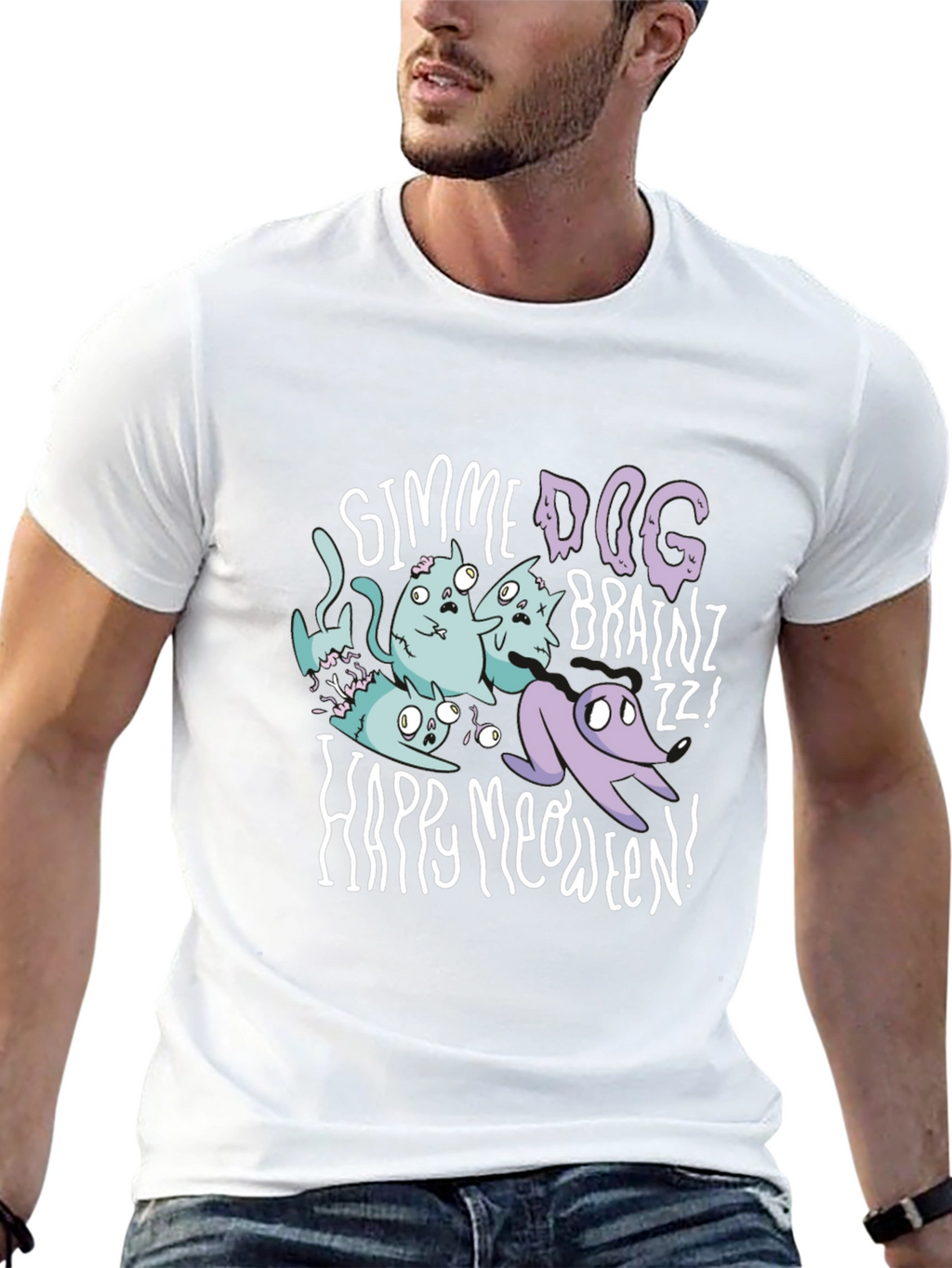 Happy Meoween Graphic T-Shirt