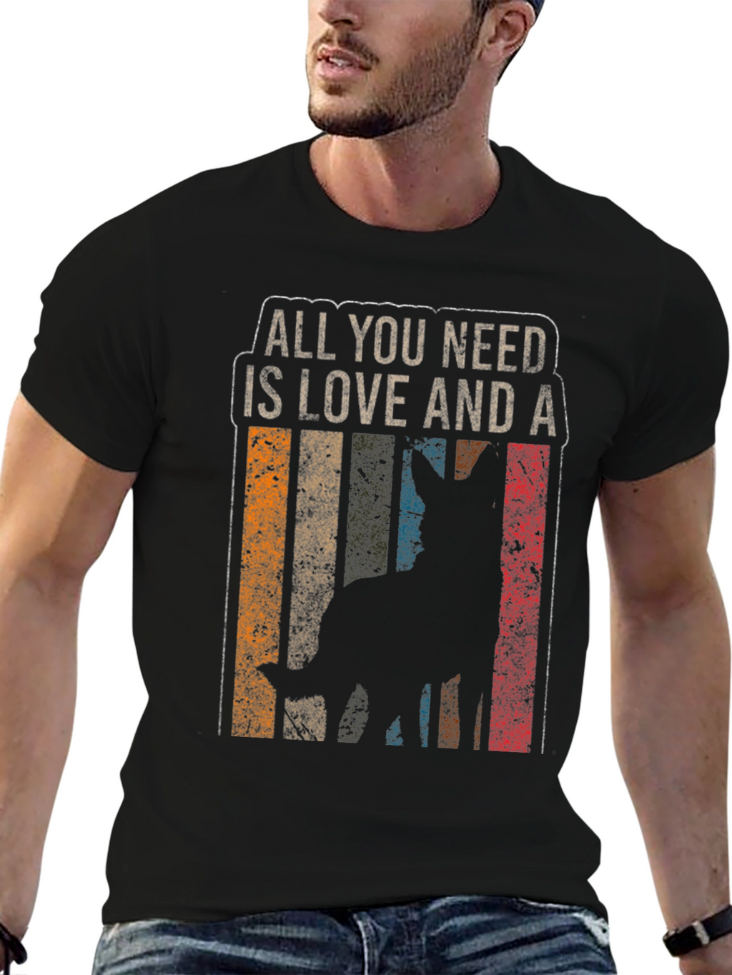 Love and a Dog T-Shirt Pet Lover Tee