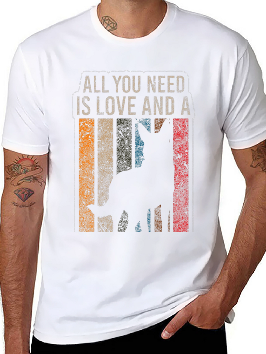 Love and a Dog T-Shirt Pet Lover Tee