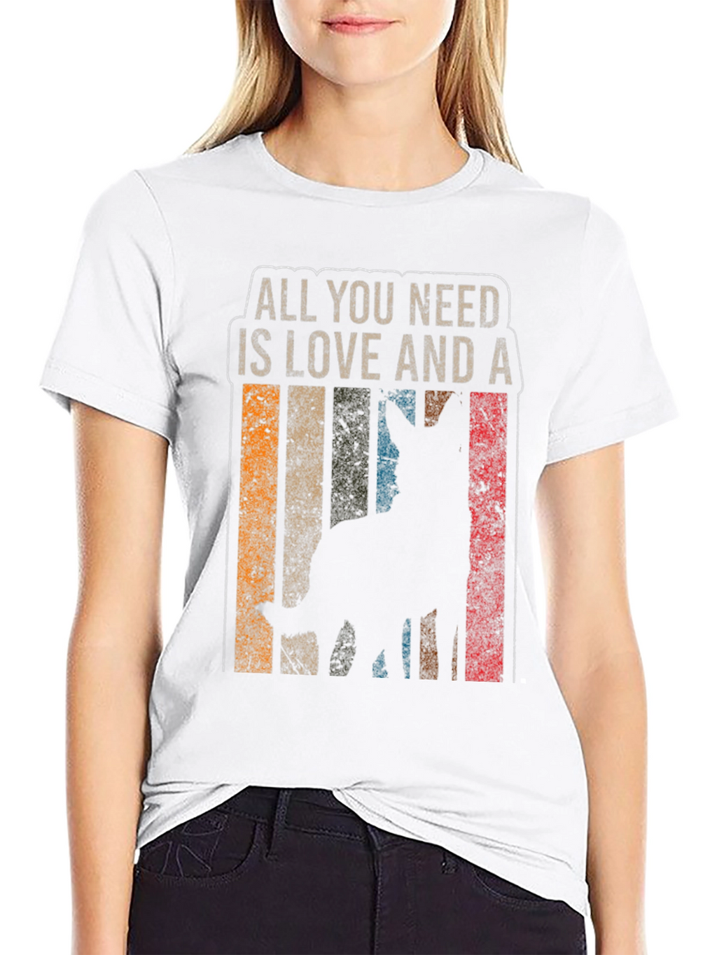 Love and a Dog T-Shirt Pet Lover Tee