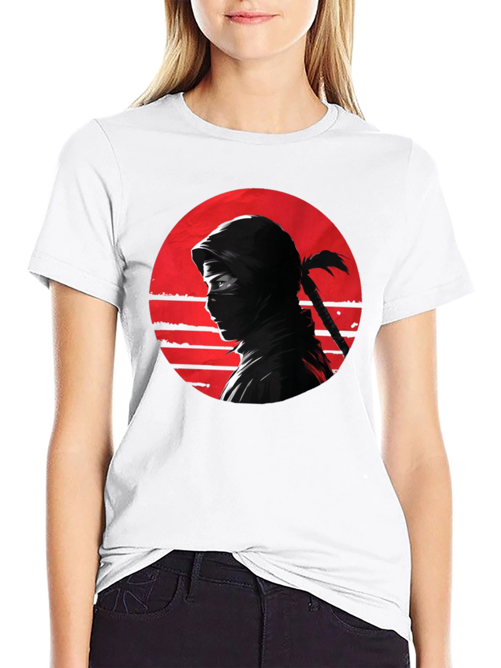 Ninja Sunset Graphic Tee - Black