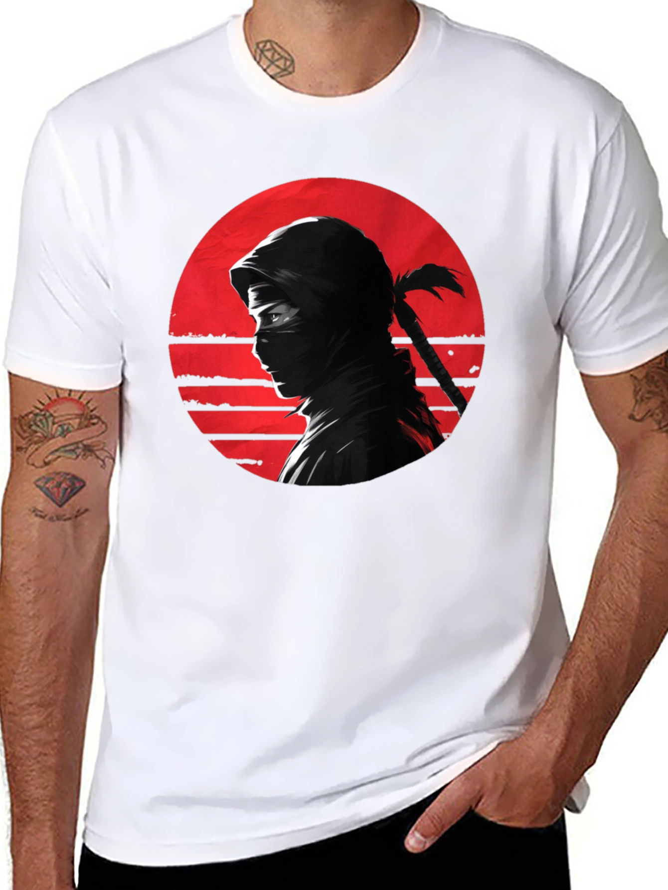 Ninja Sunset Graphic Tee - Black