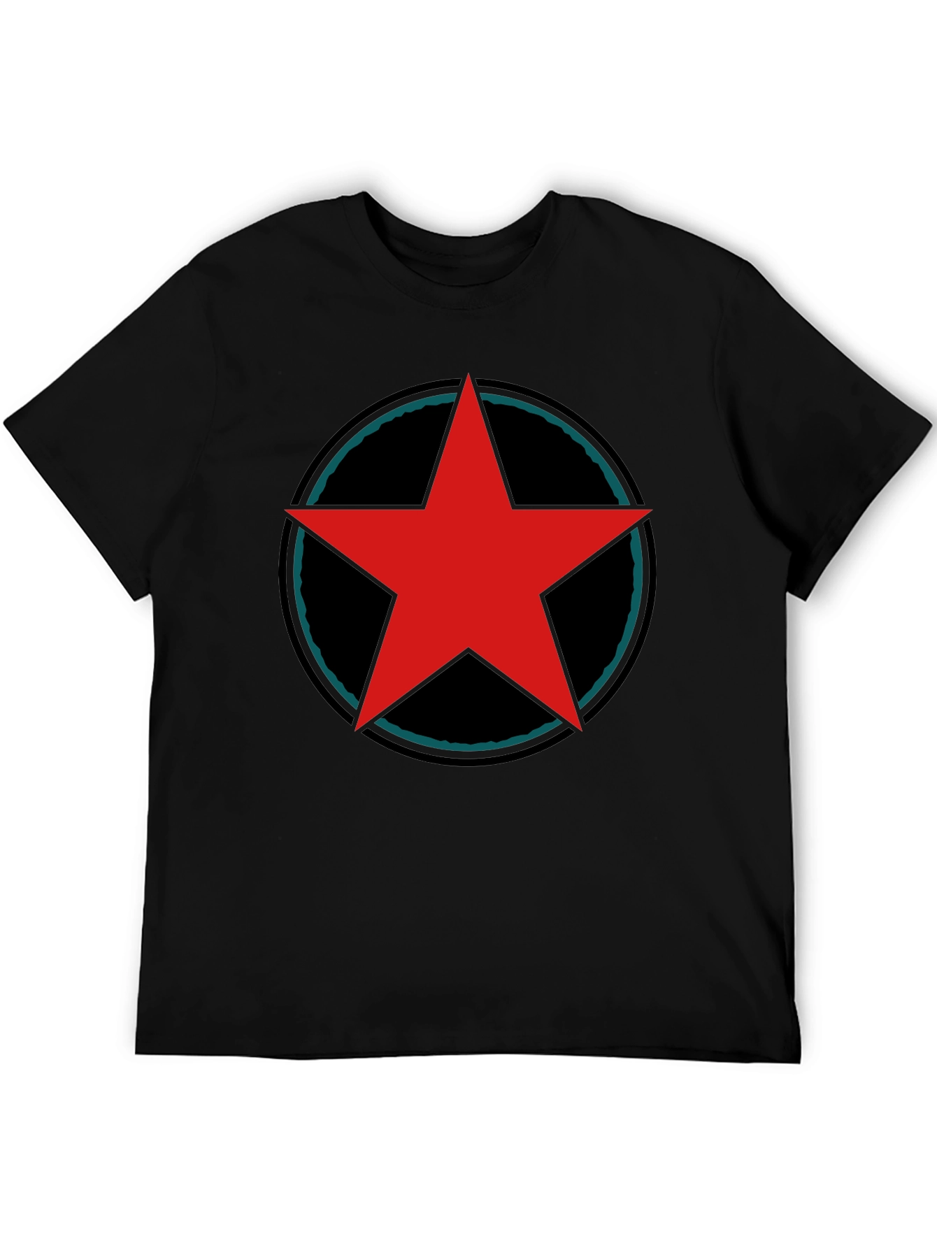 Red Star Graphic Black T-Shirt