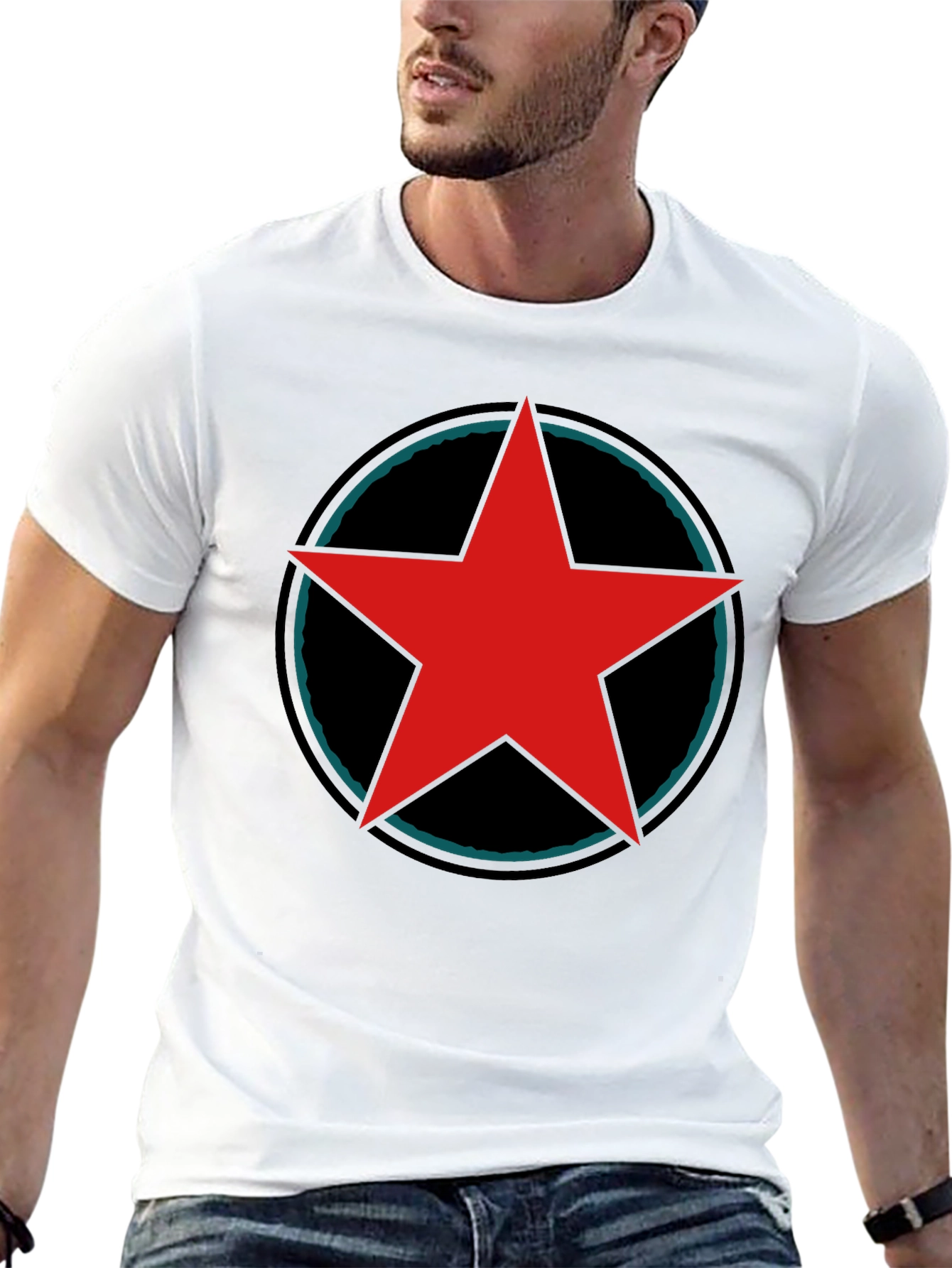 Red Star Graphic Black T-Shirt