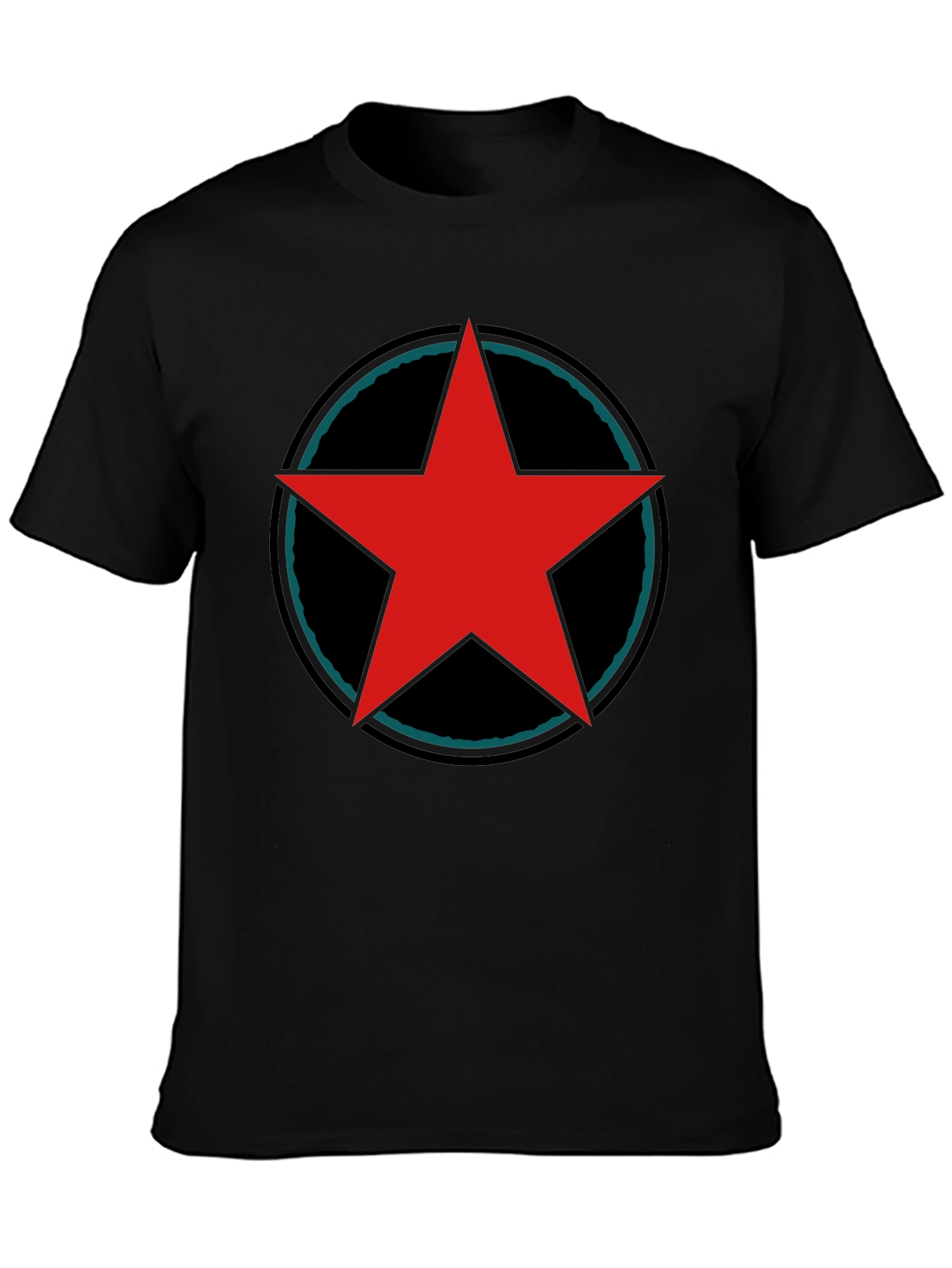 Red Star Graphic Black T-Shirt