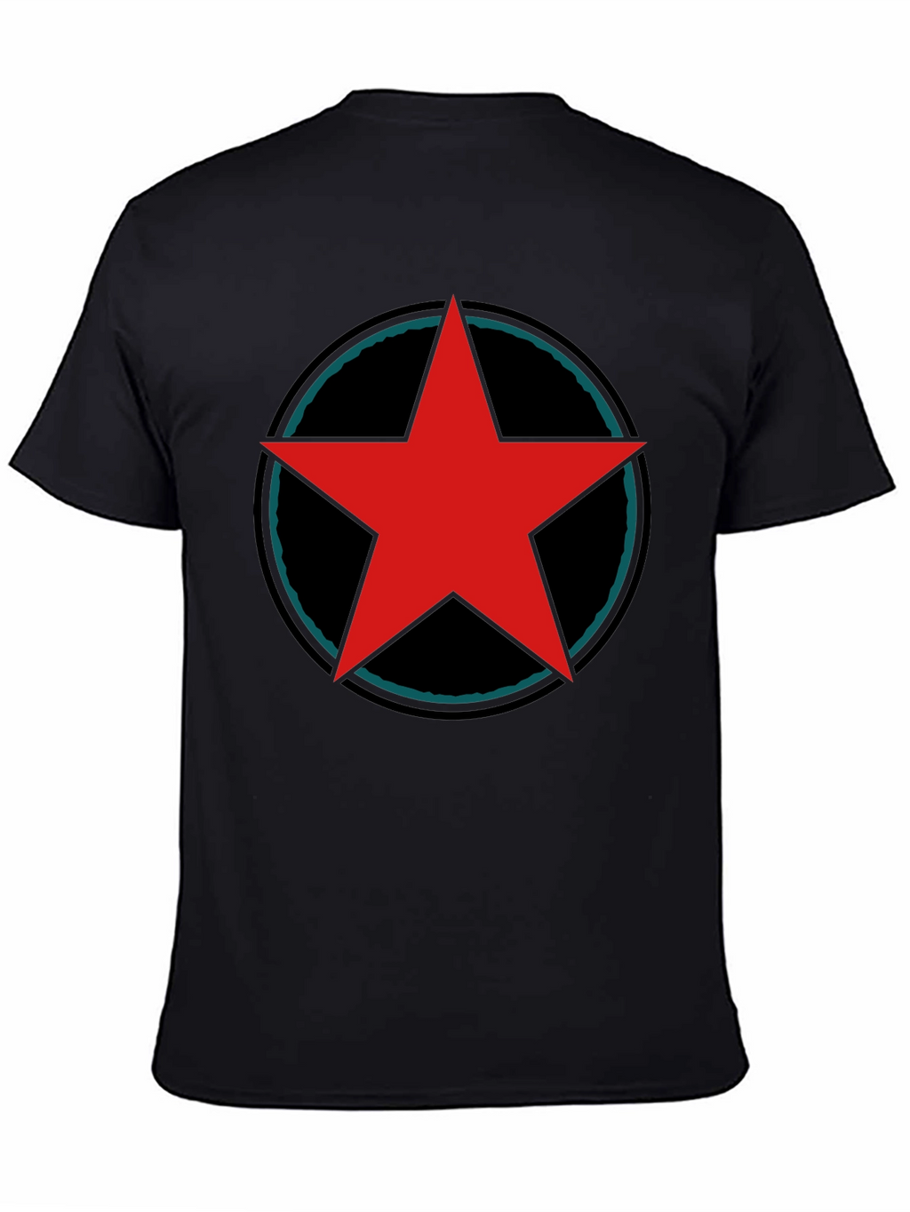 Red Star Graphic Black T-Shirt