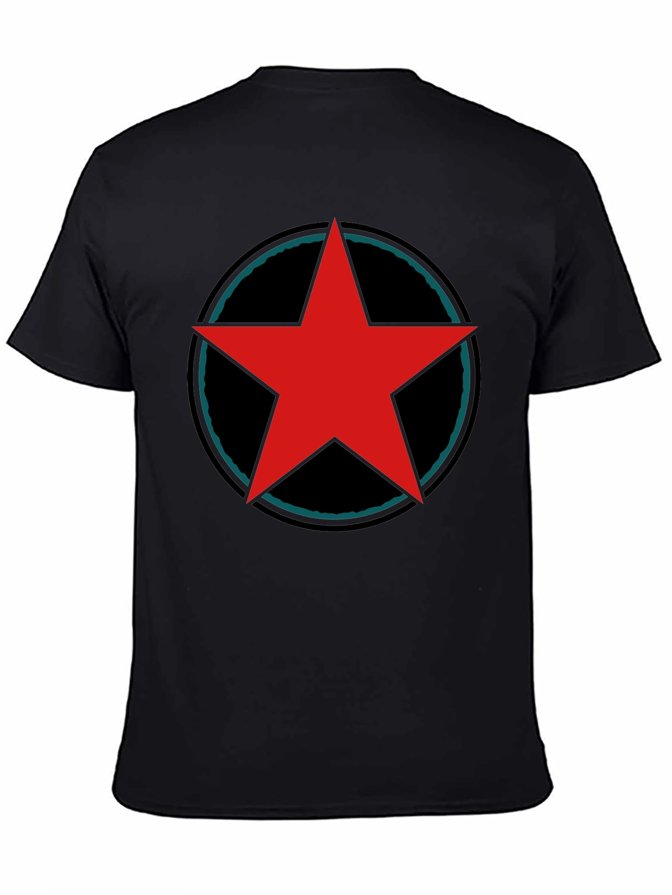 Red Star Graphic Black T-Shirt