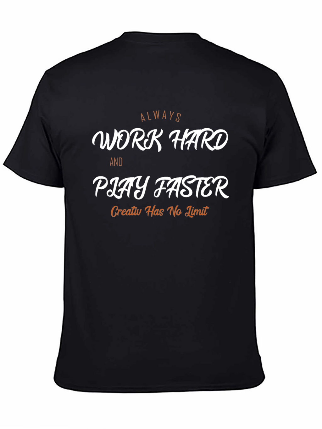 Work Hard Play Faster Black Graphic Tee