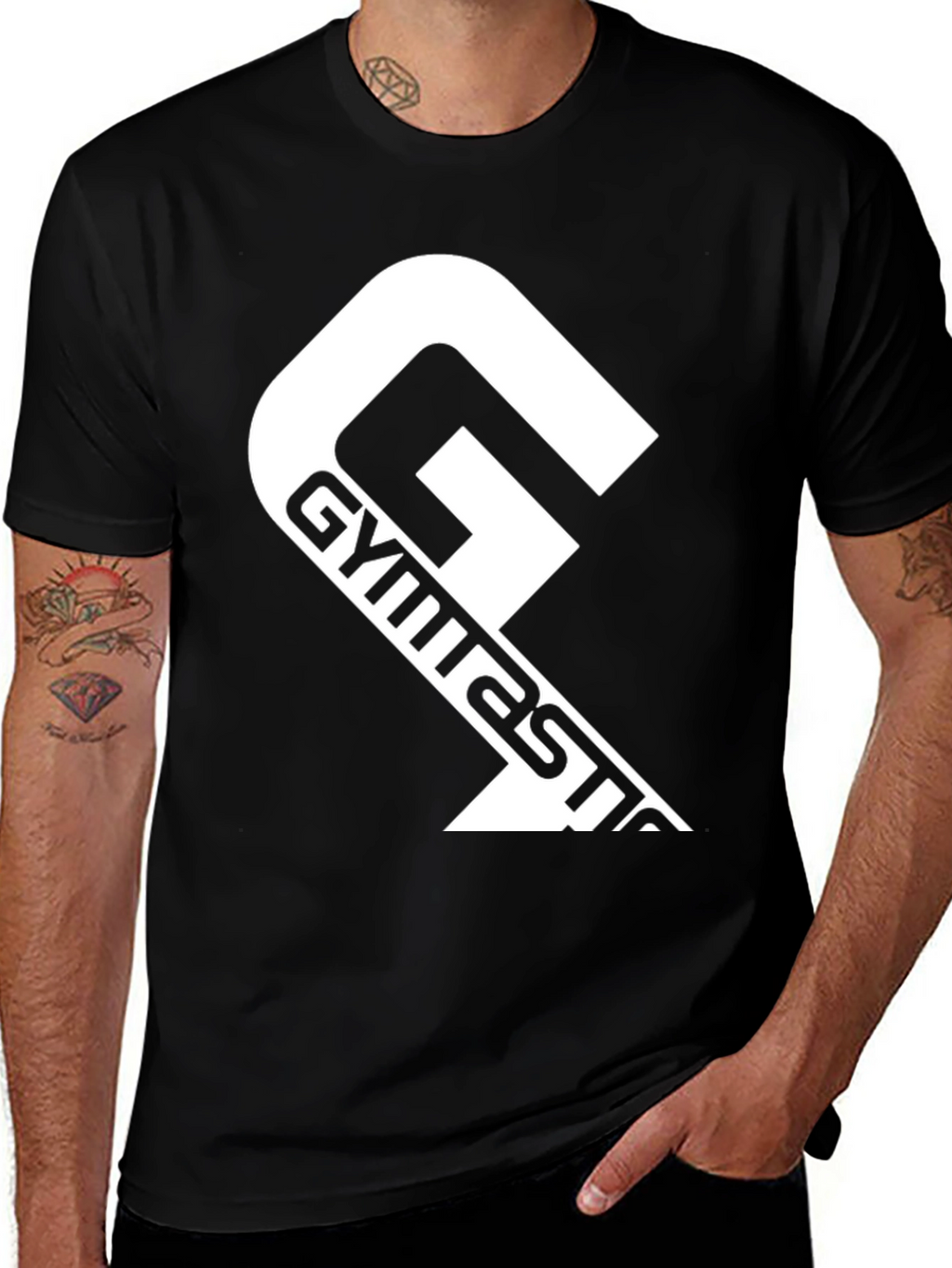 Gymnastics Graphic Black T-Shirt