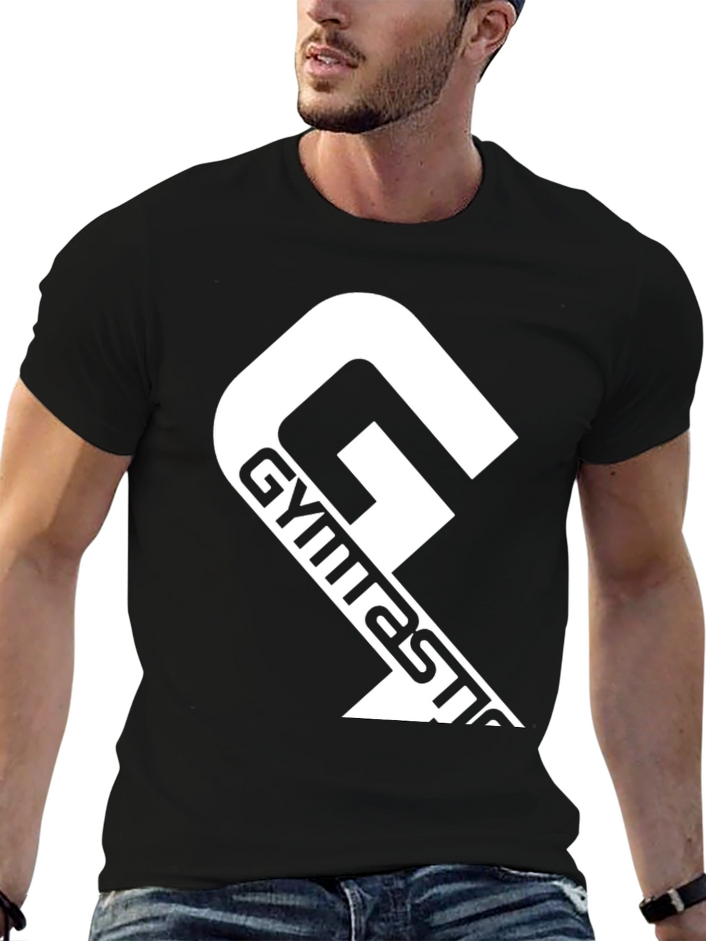 Gymnastics Graphic Black T-Shirt